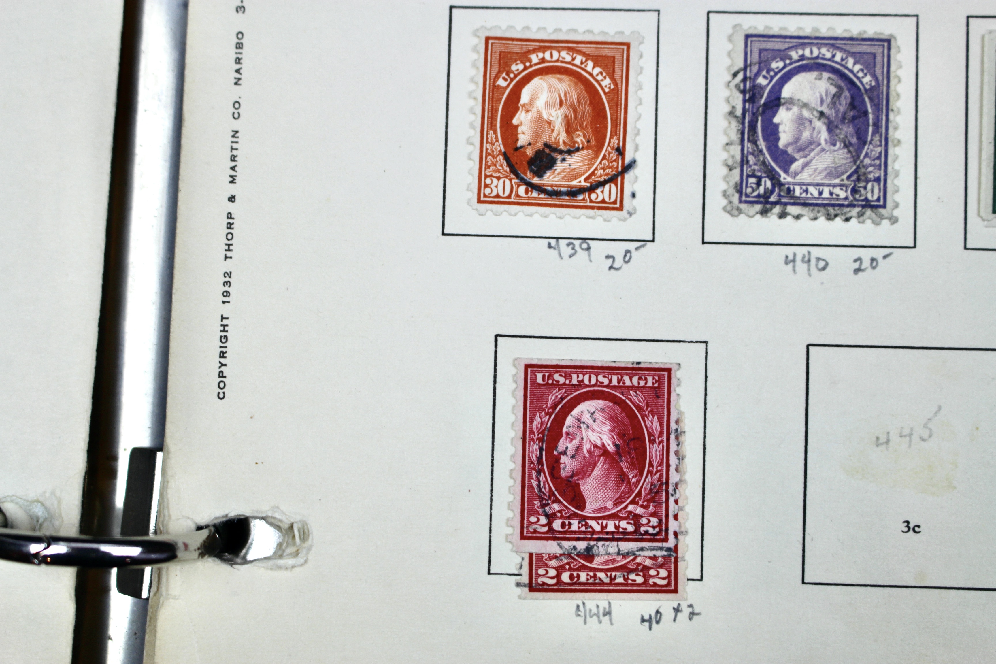 U.S. Postage Stamp Collection, 1908 to 1920, Mint and Used