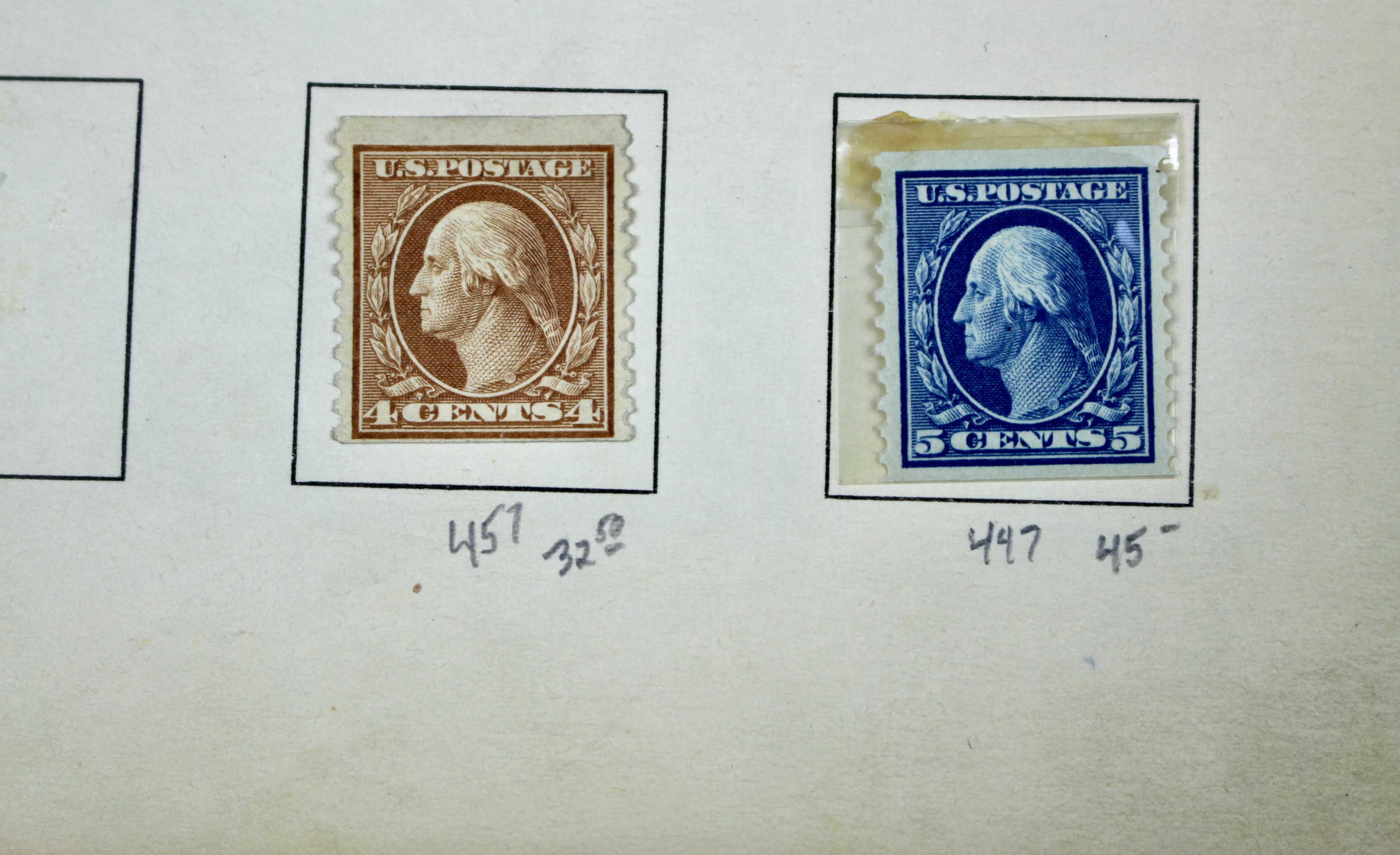 U.S. Postage Stamp Collection, 1908 to 1920, Mint and Used