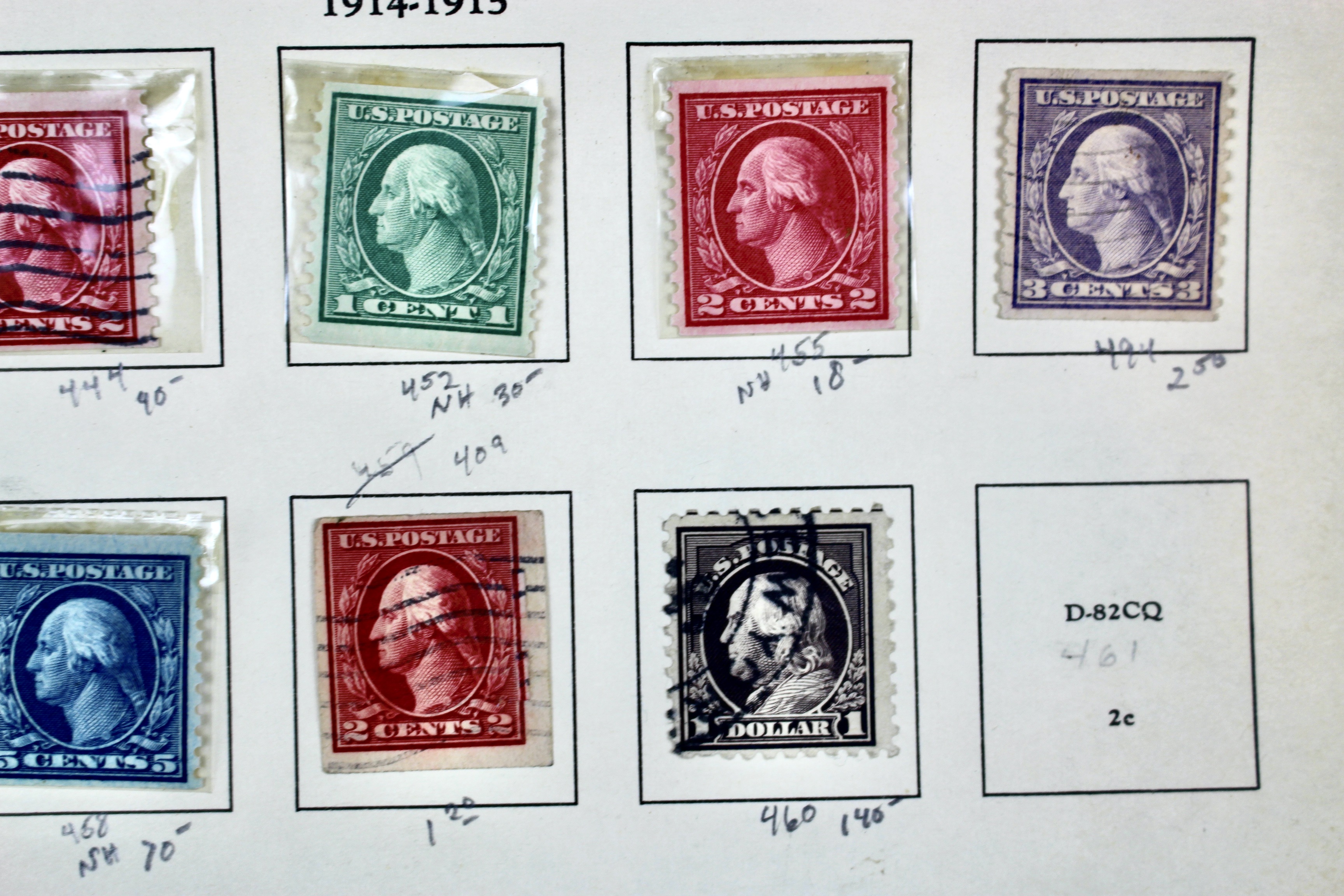 U.S. Postage Stamp Collection, 1908 to 1920, Mint and Used