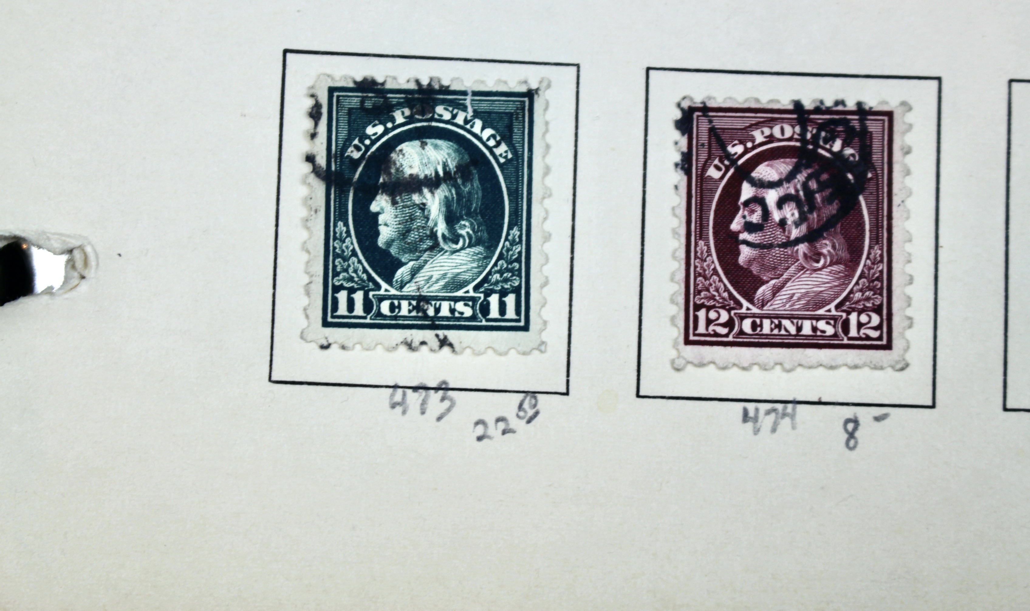 U.S. Postage Stamp Collection, 1908 to 1920, Mint and Used