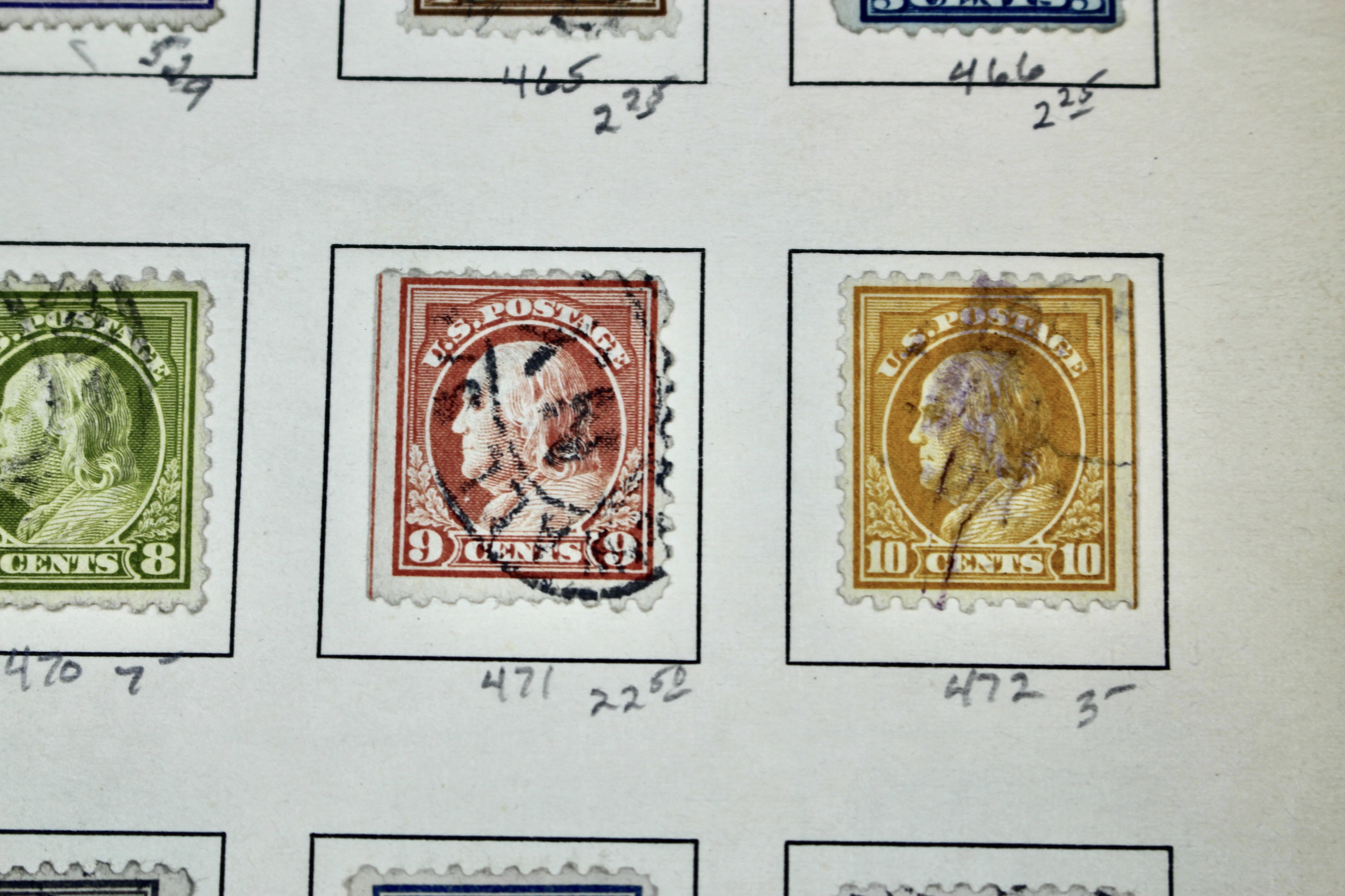 U.S. Postage Stamp Collection, 1908 to 1920, Mint and Used