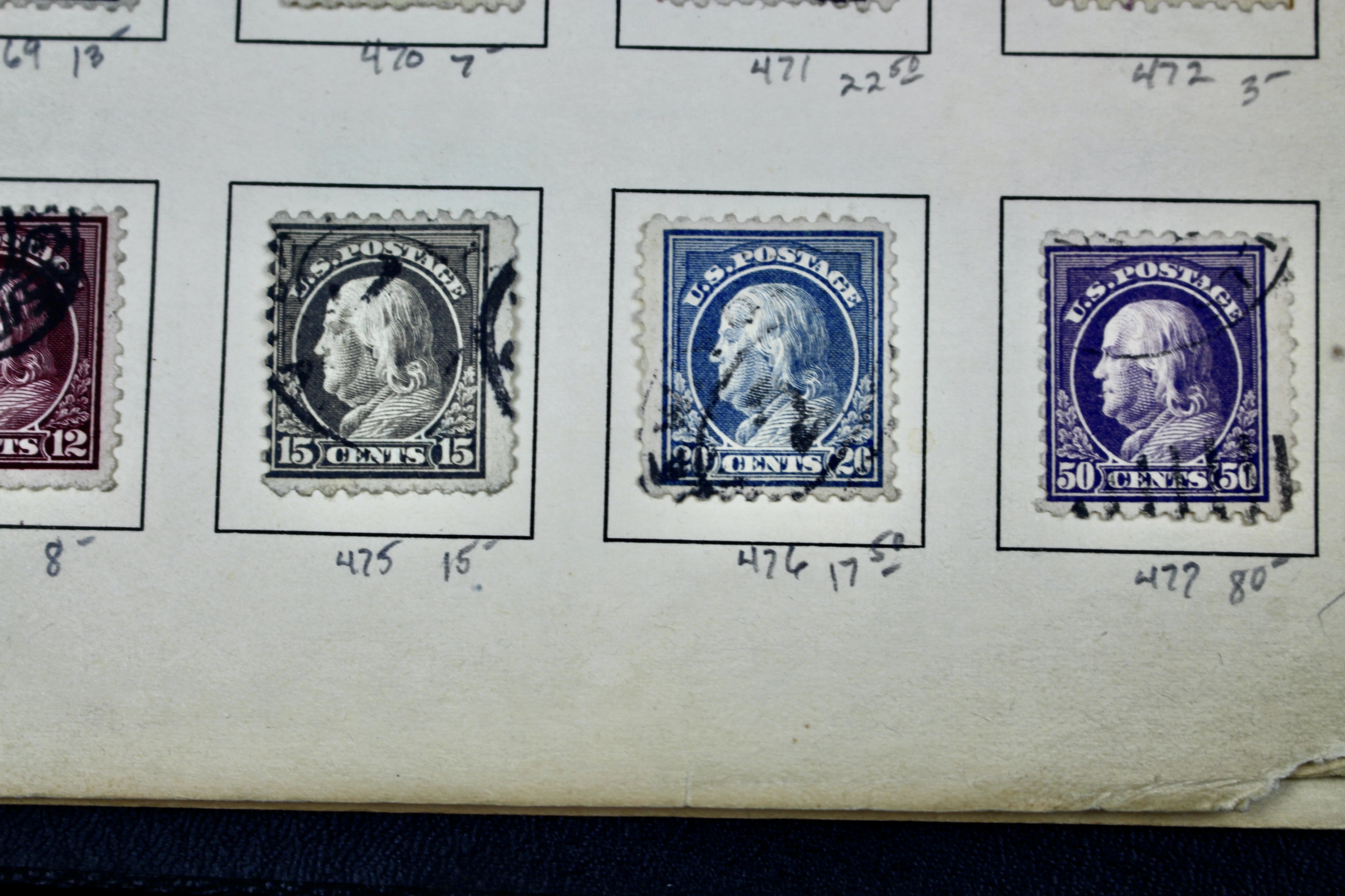 U.S. Postage Stamp Collection, 1908 to 1920, Mint and Used