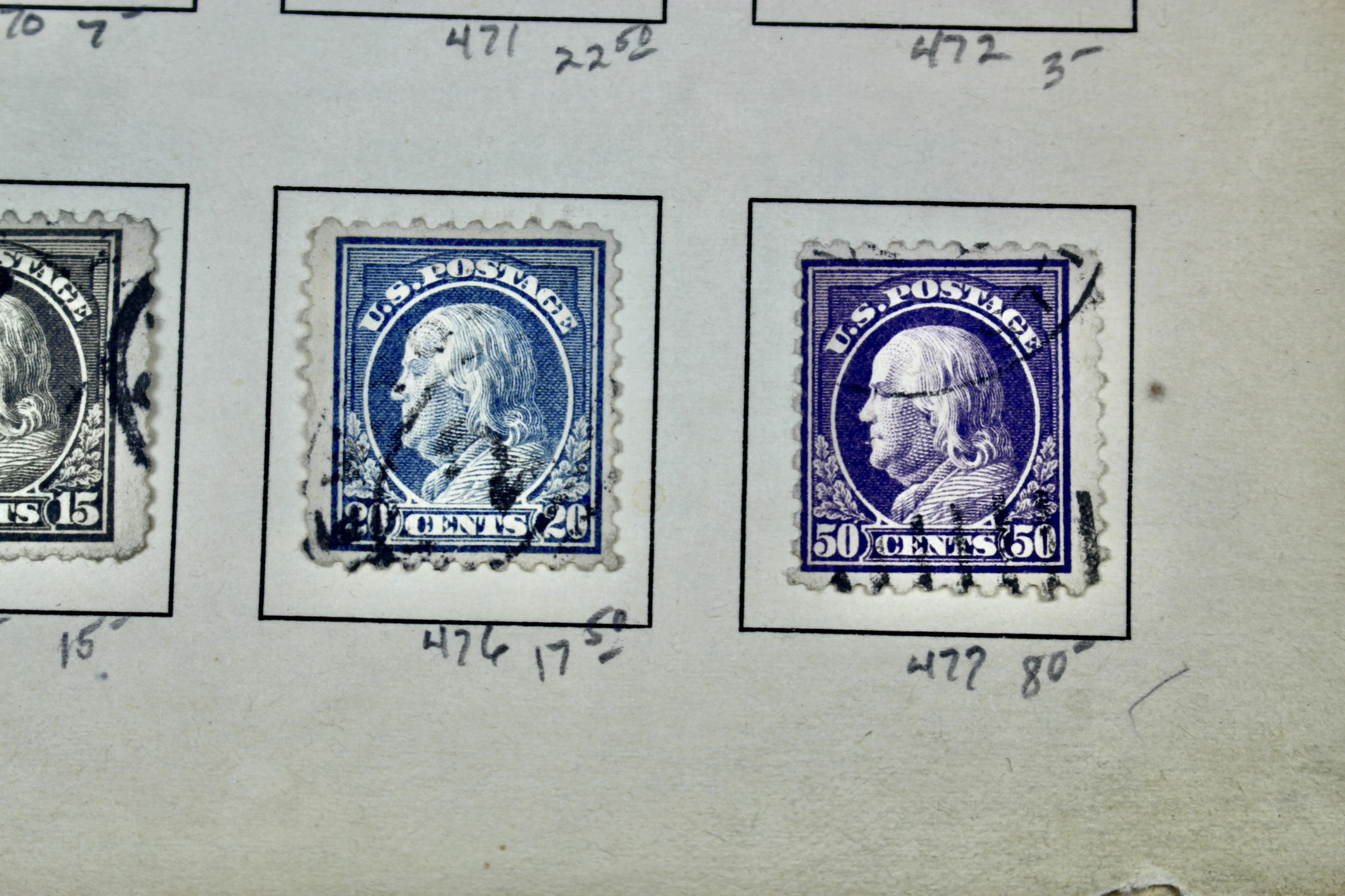 U.S. Postage Stamp Collection, 1908 to 1920, Mint and Used