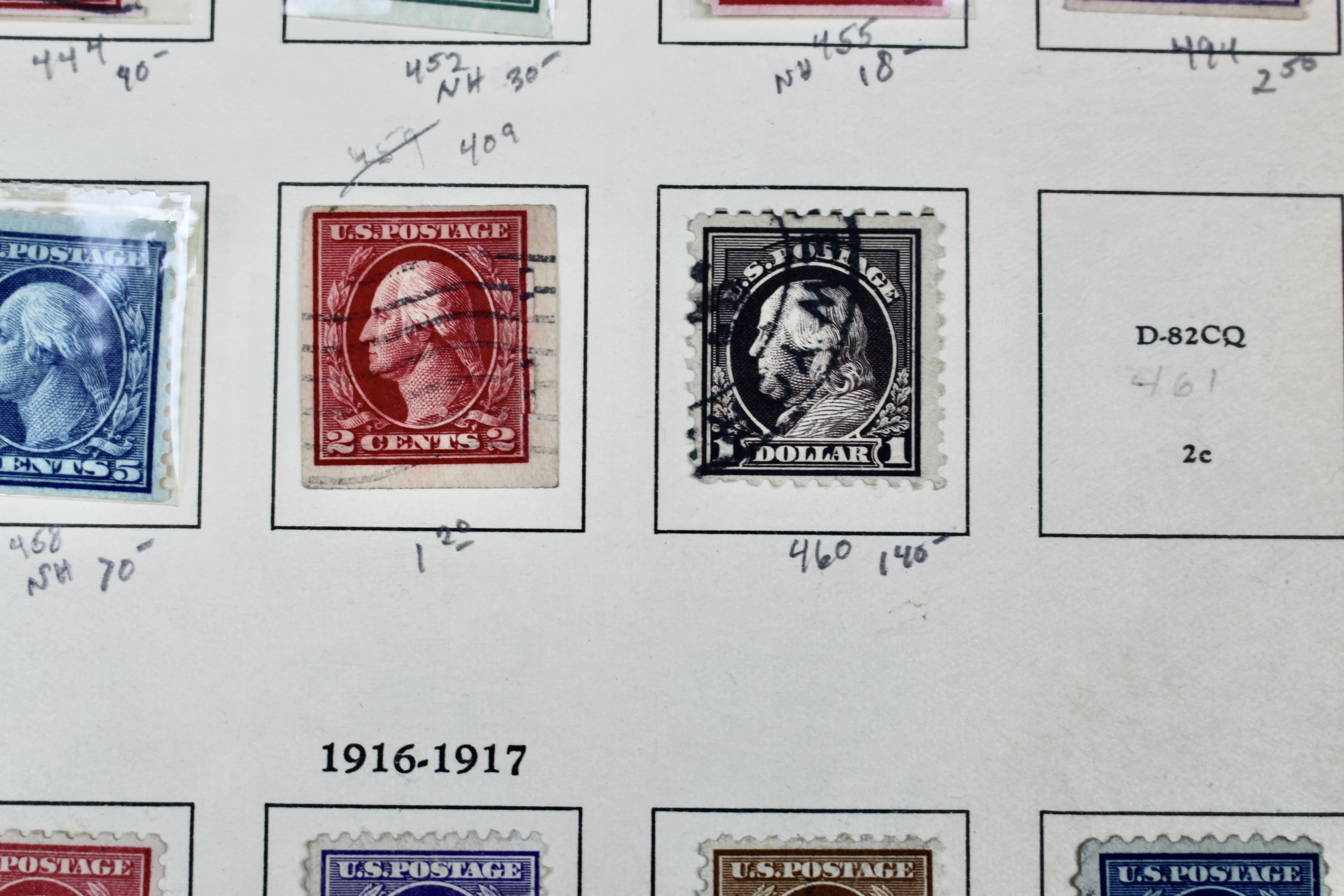 U.S. Postage Stamp Collection, 1908 to 1920, Mint and Used