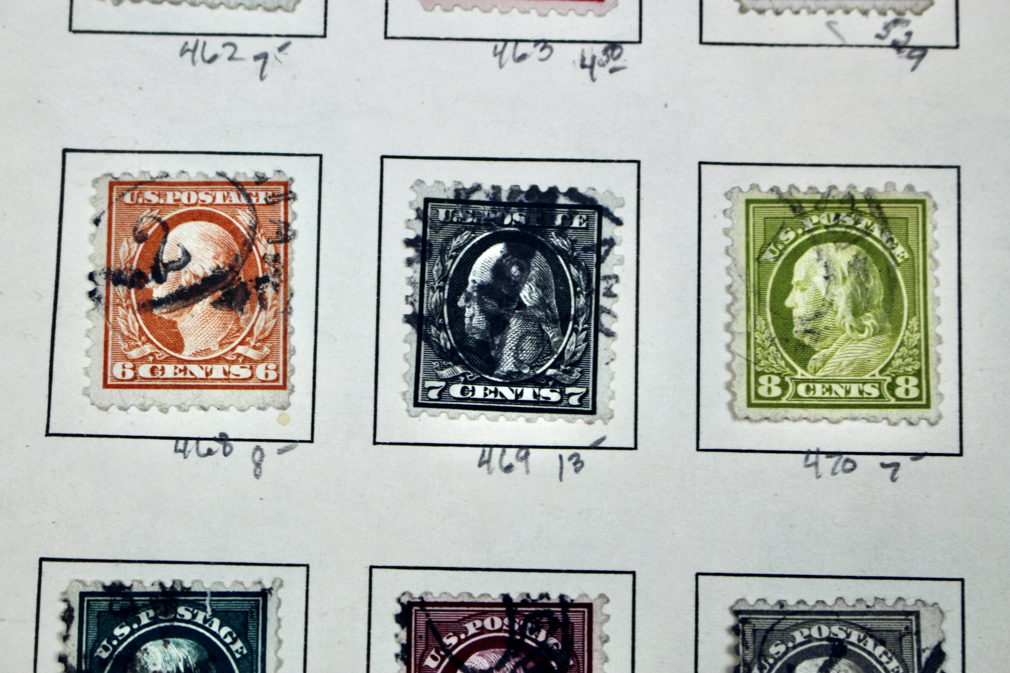 U.S. Postage Stamp Collection, 1908 to 1920, Mint and Used