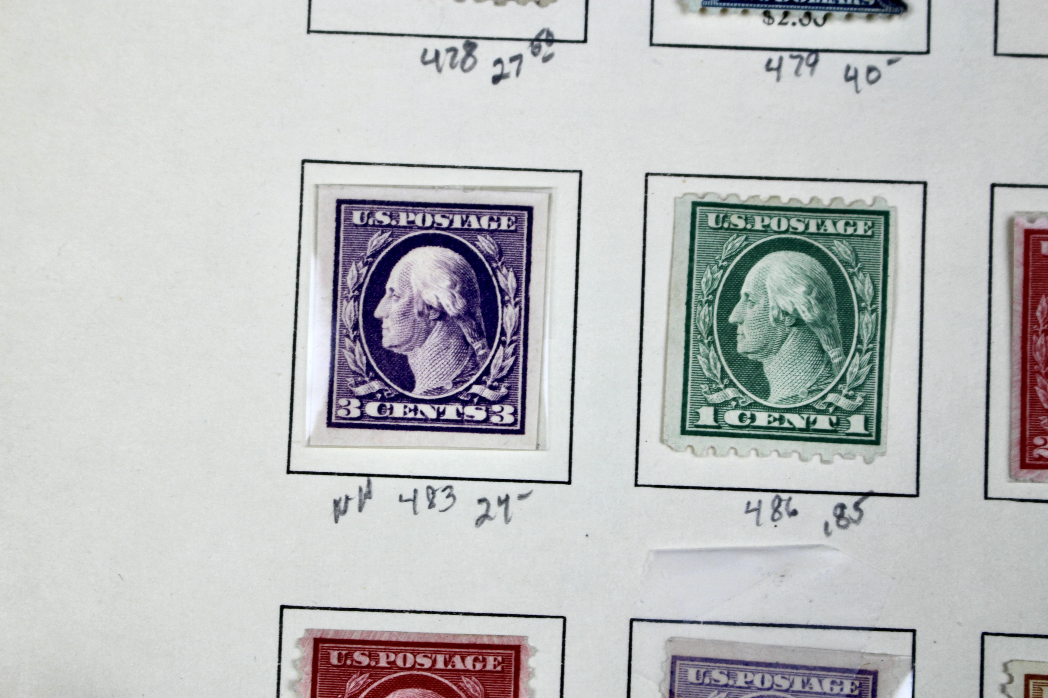 U.S. Postage Stamp Collection, 1908 to 1920, Mint and Used