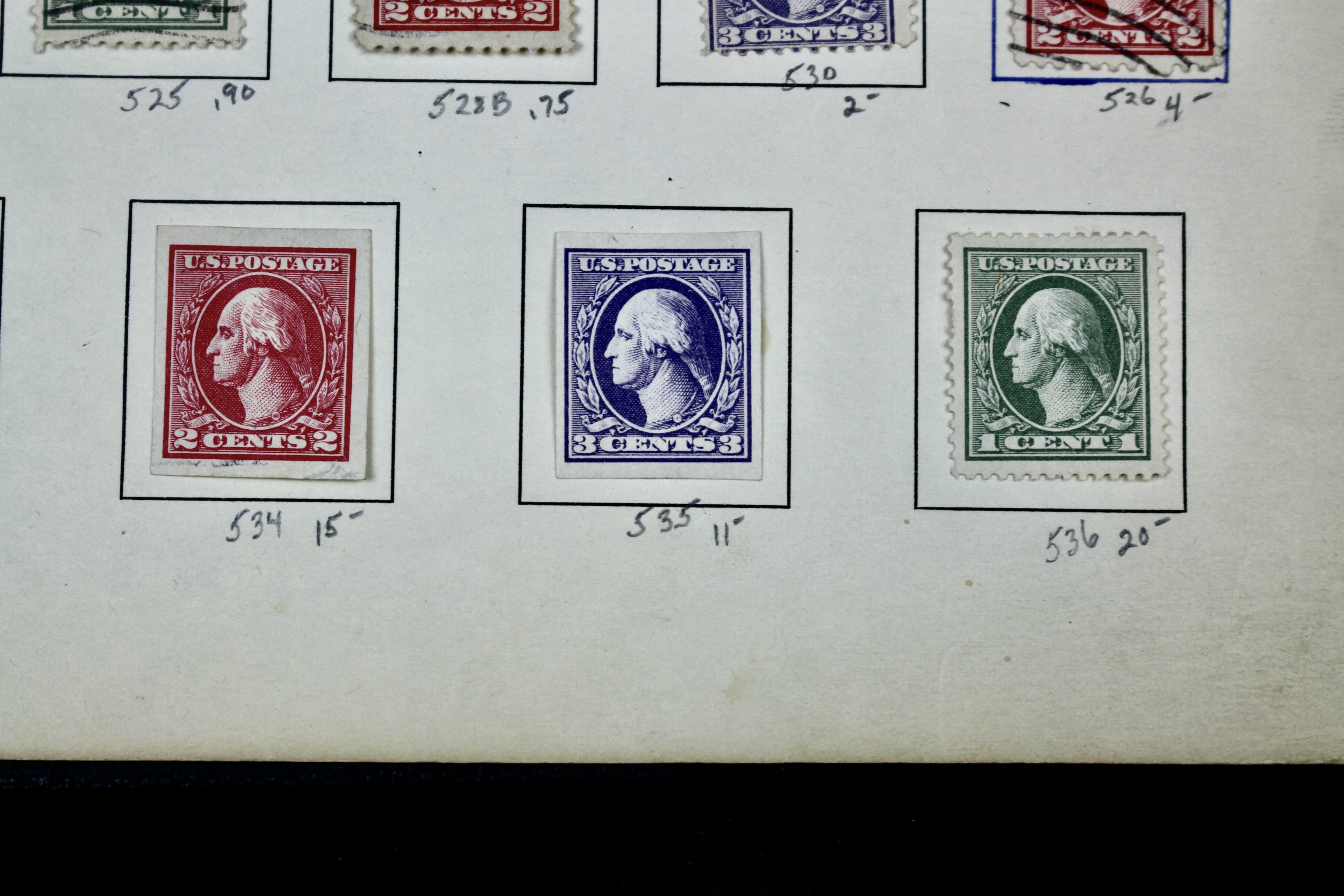 U.S. Postage Stamp Collection, 1908 to 1920, Mint and Used