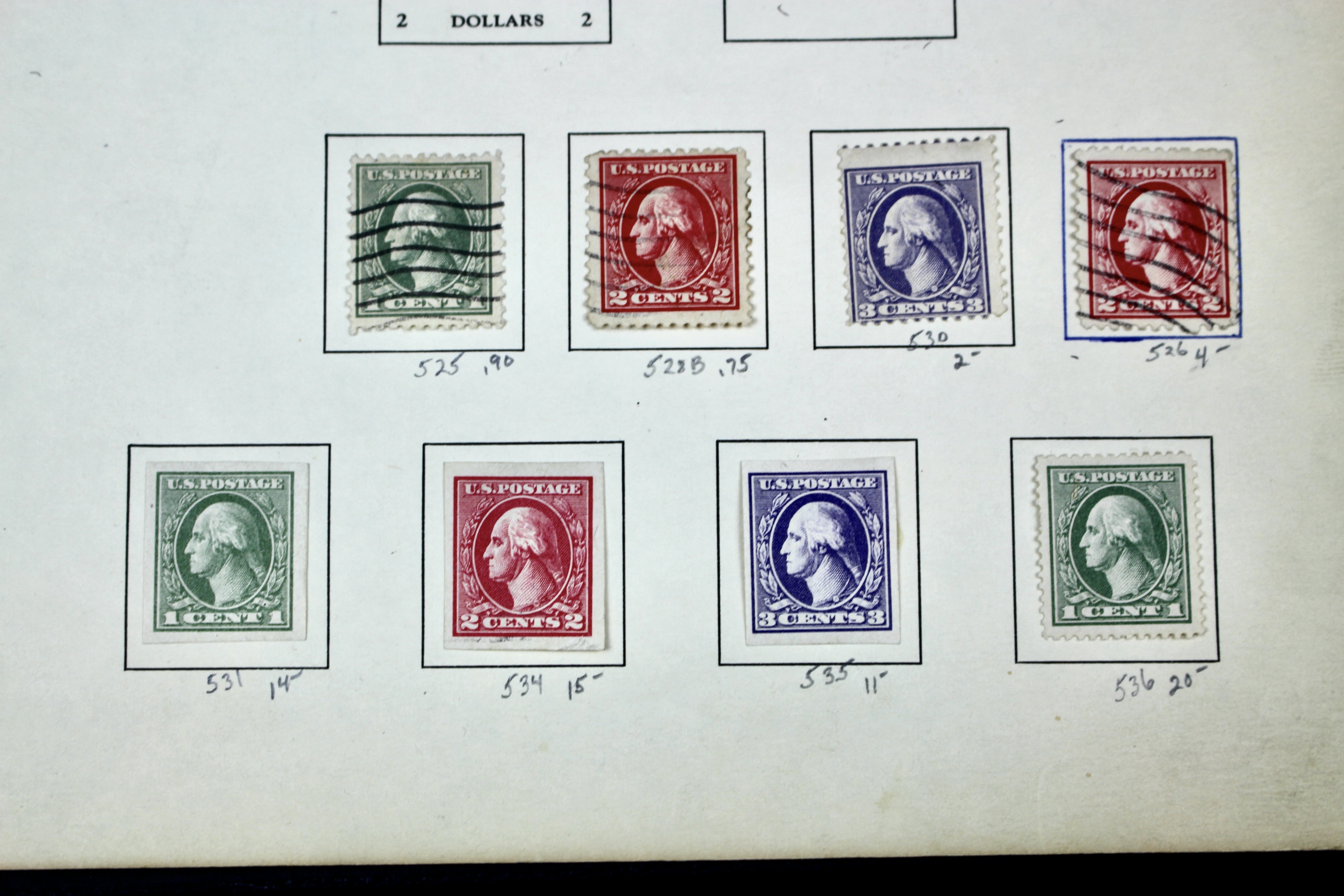U.S. Postage Stamp Collection, 1908 to 1920, Mint and Used