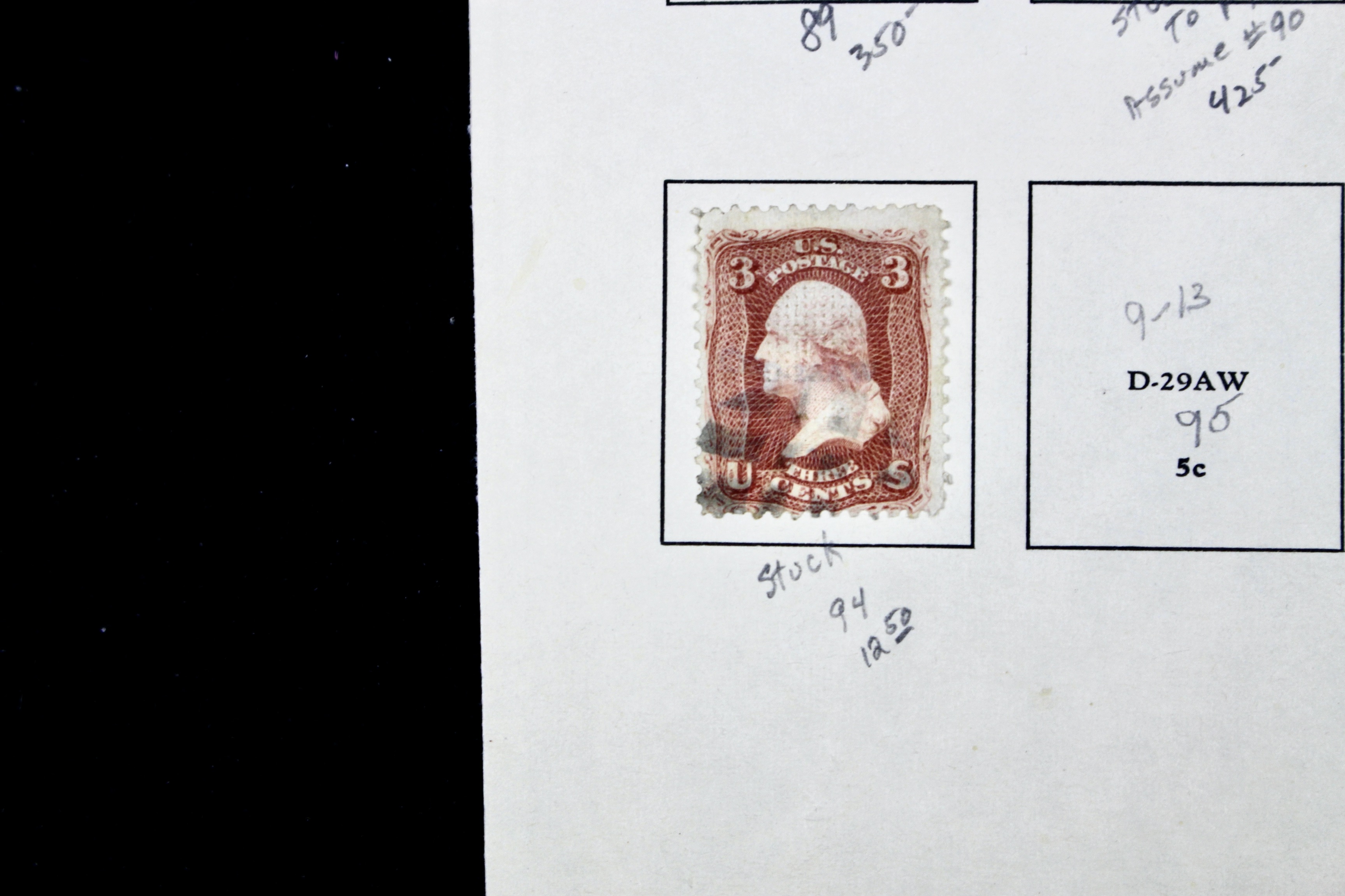 Eleven Classic U.S. Postage Stamps, Scott 86 to 98, All w/ Grills, 1867-1868