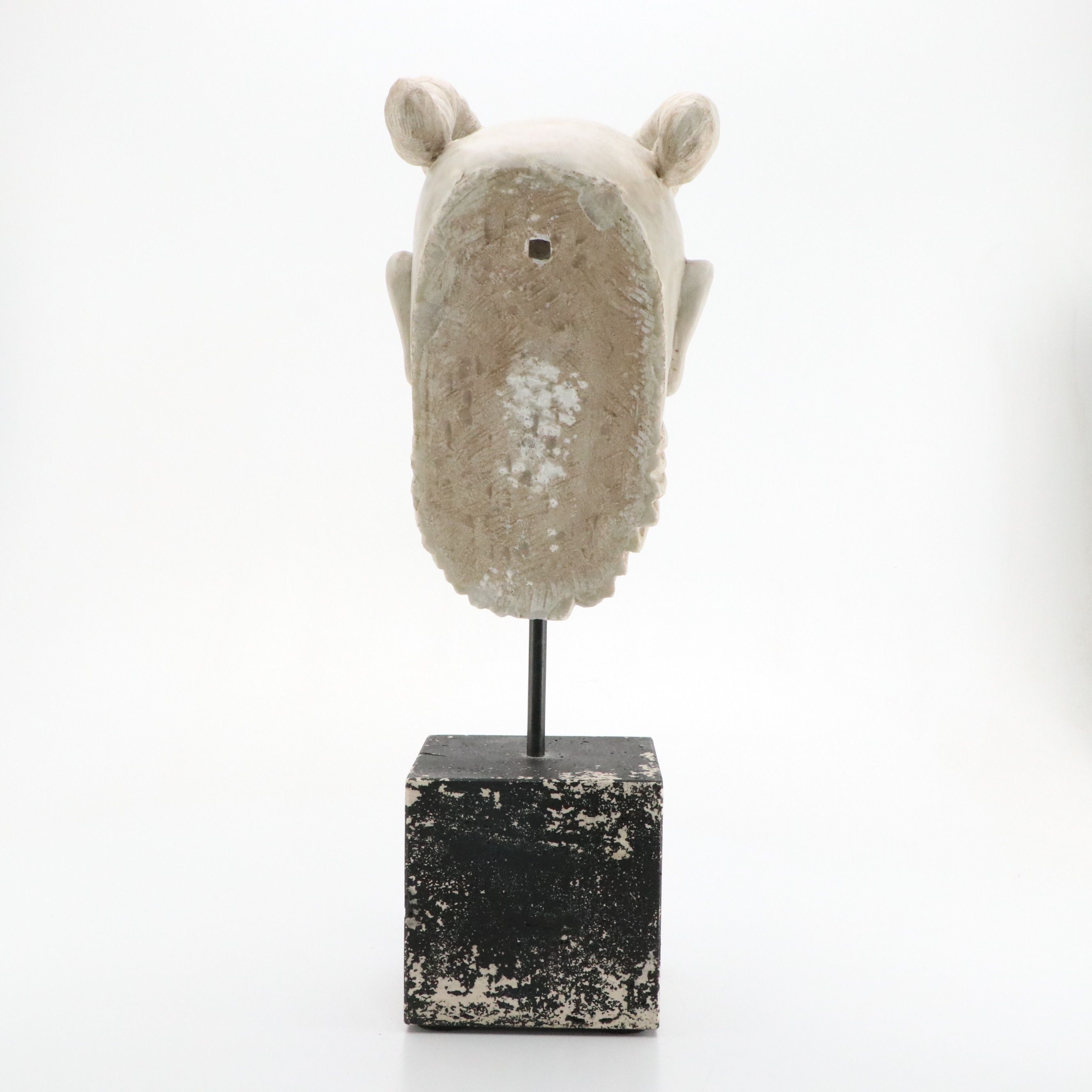 Grand Tour Carved Marble Head of a Satyr