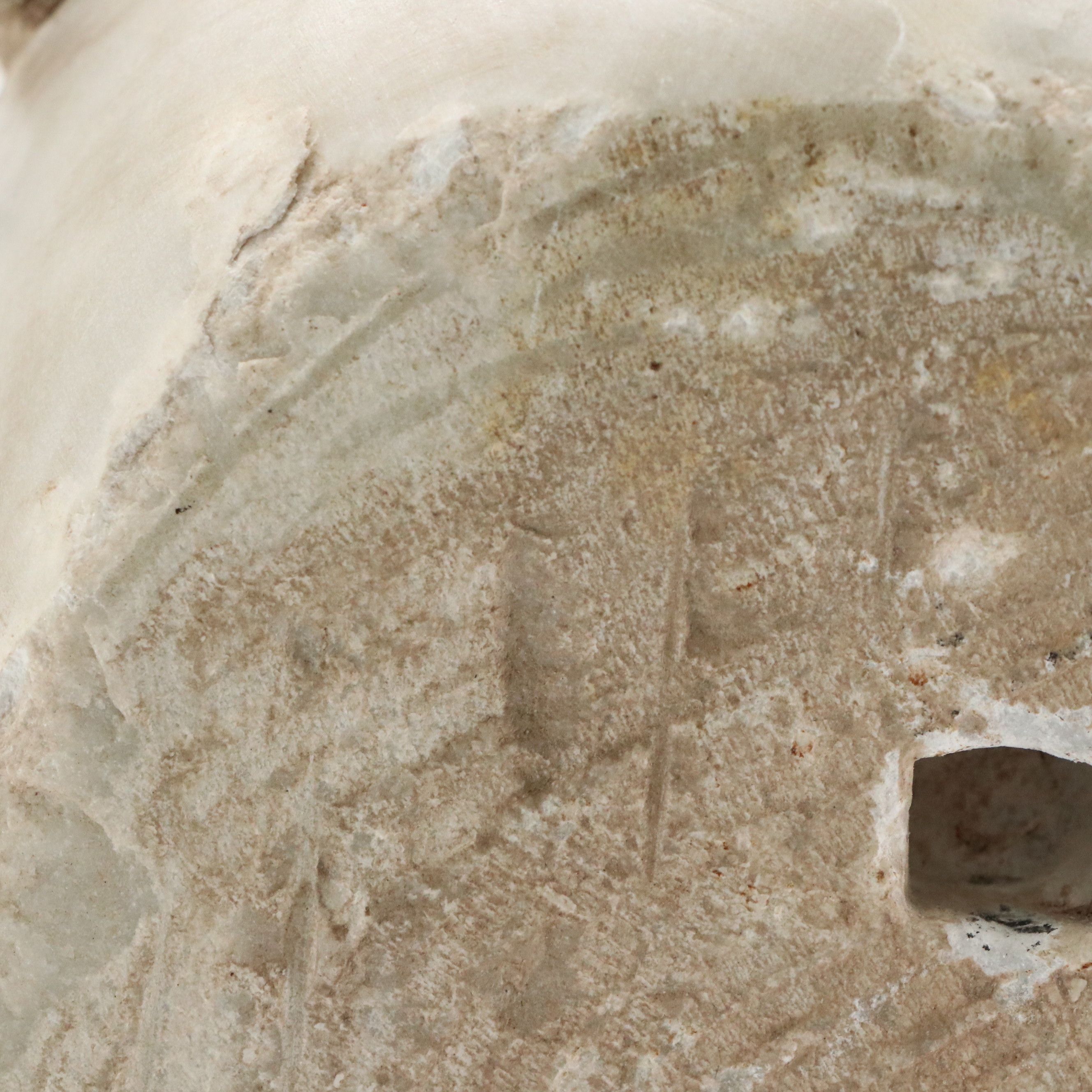 Grand Tour Carved Marble Head of a Satyr