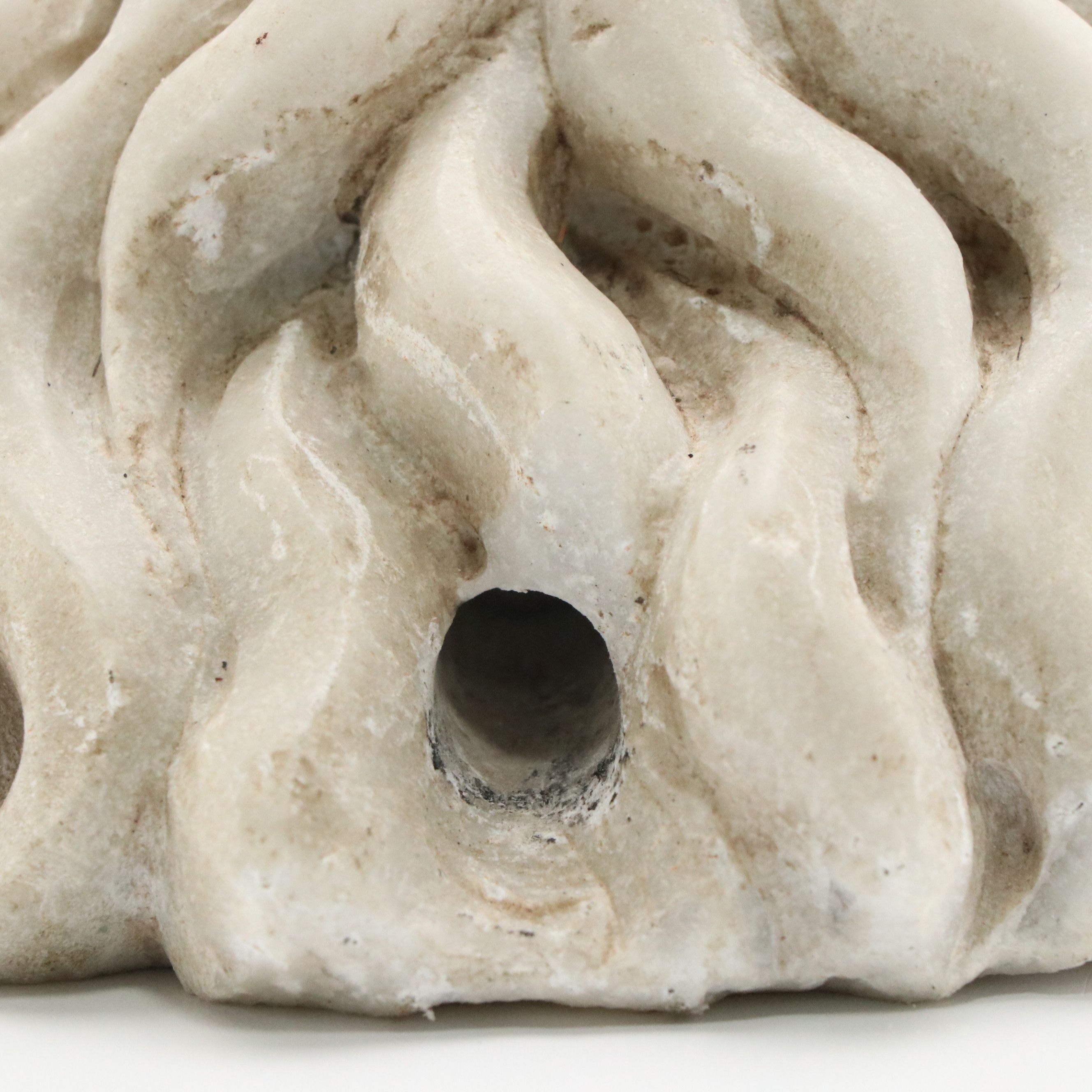 Grand Tour Carved Marble Head of a Satyr