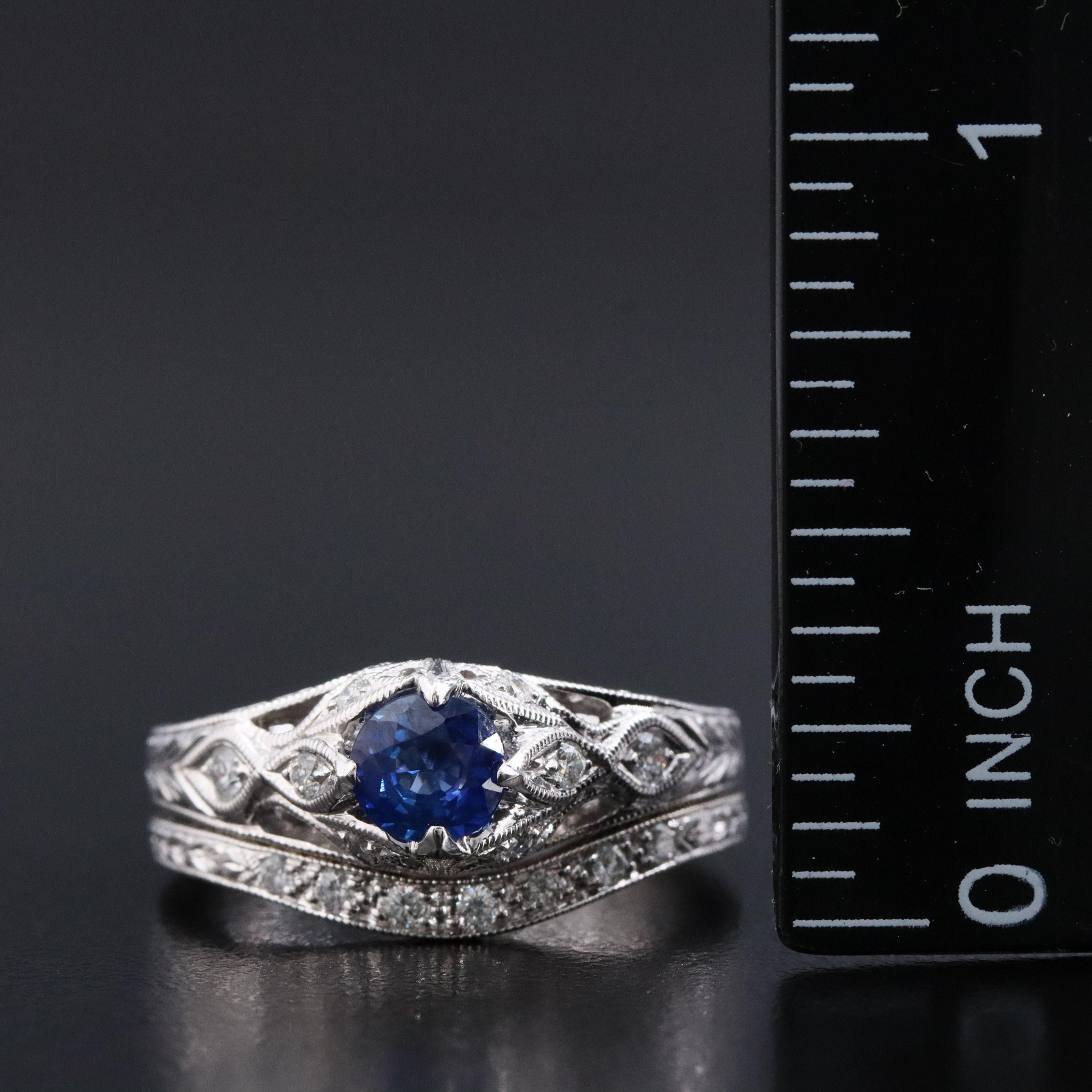 Barry Kieselstein-Cord 14K Sapphire and Diamond Ring Set