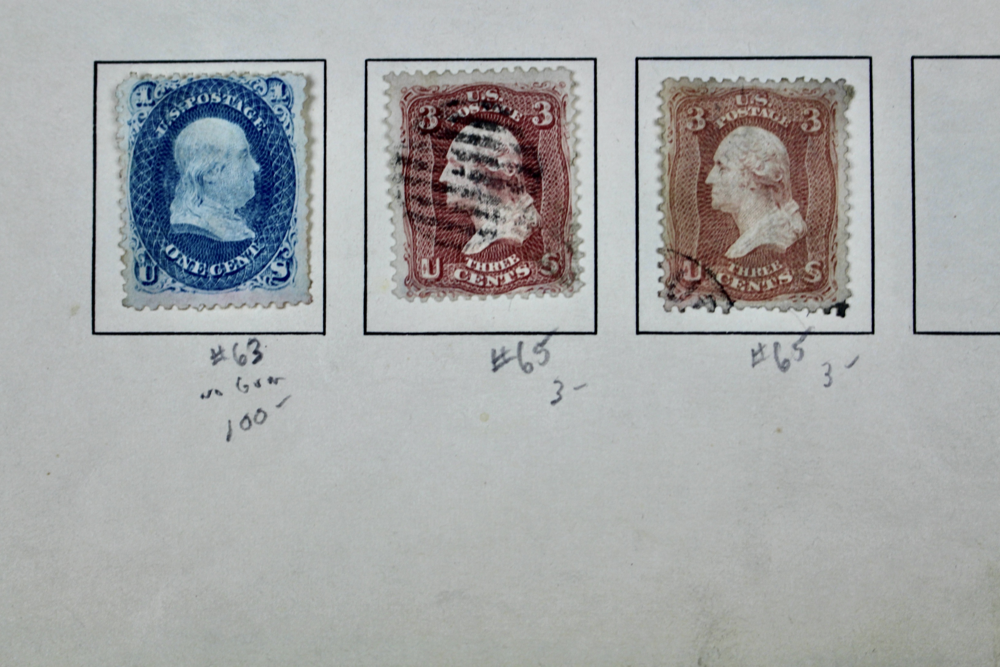 U.S. Postage Stamp Collection, 1857 to 1882