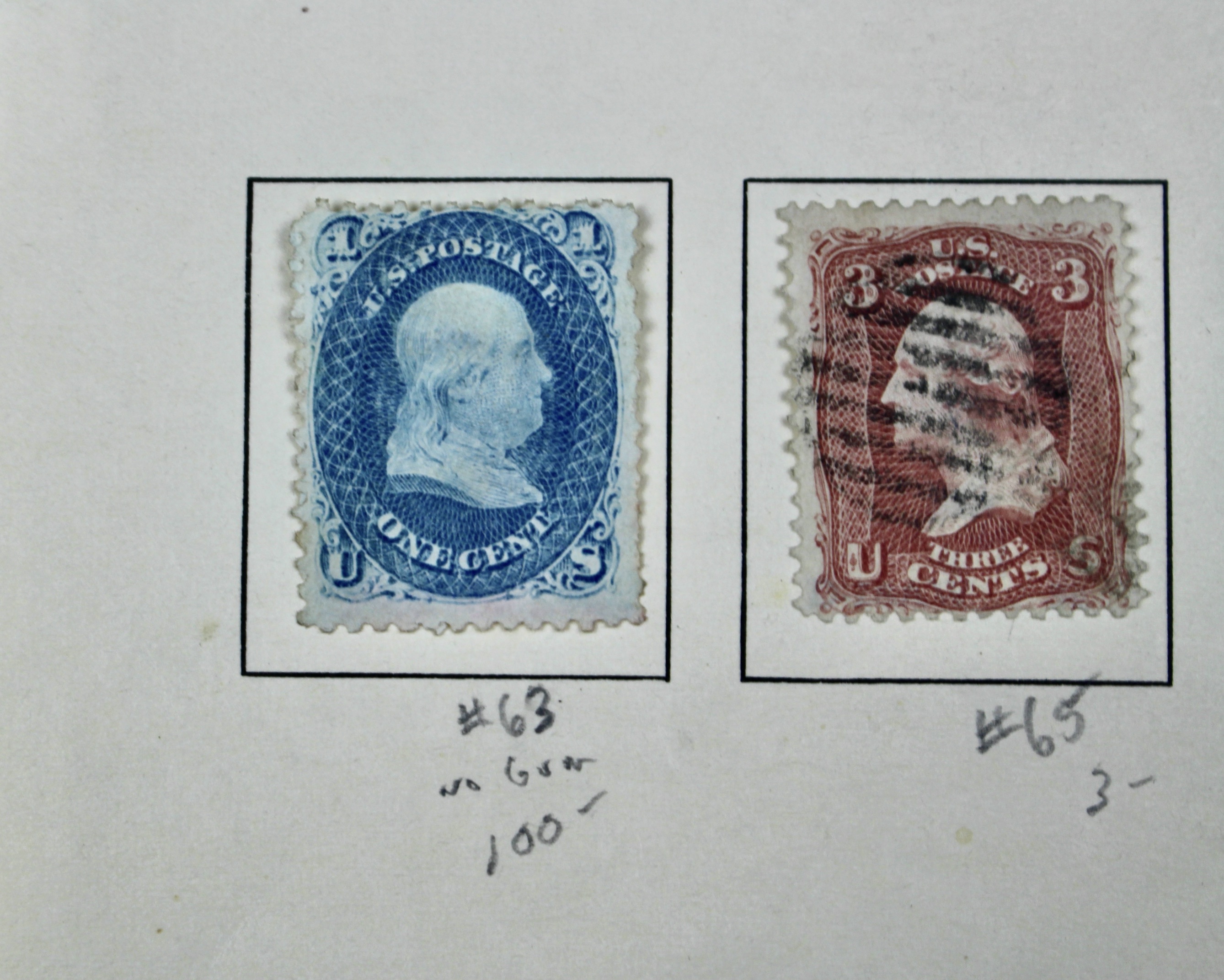 U.S. Postage Stamp Collection, 1857 to 1882