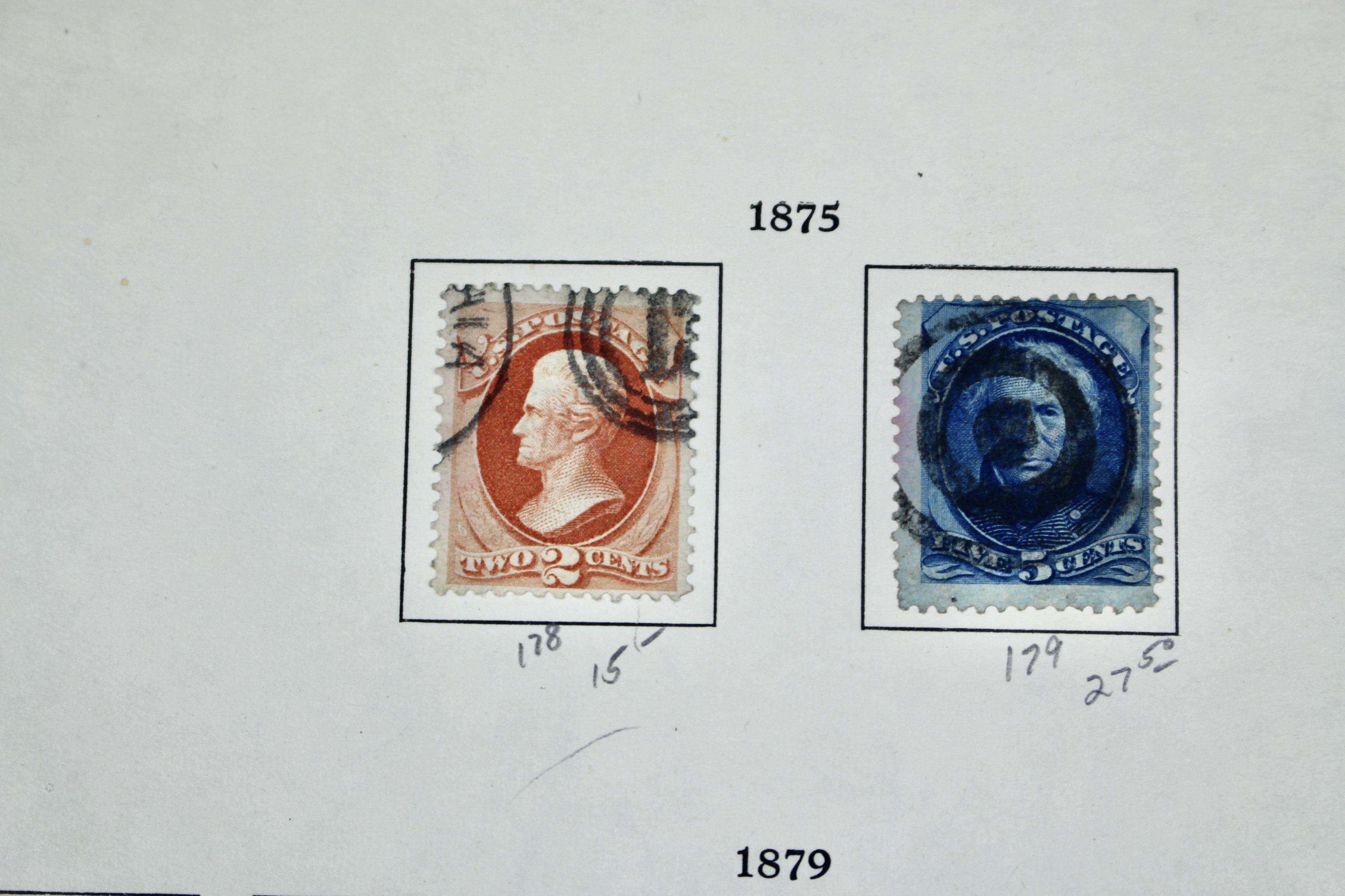 U.S. Postage Stamp Collection, 1857 to 1882