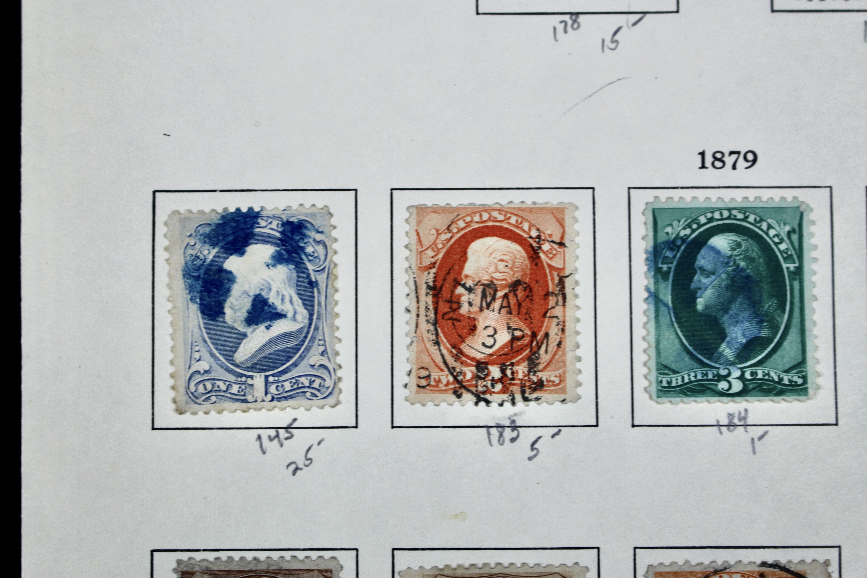 U.S. Postage Stamp Collection, 1857 to 1882