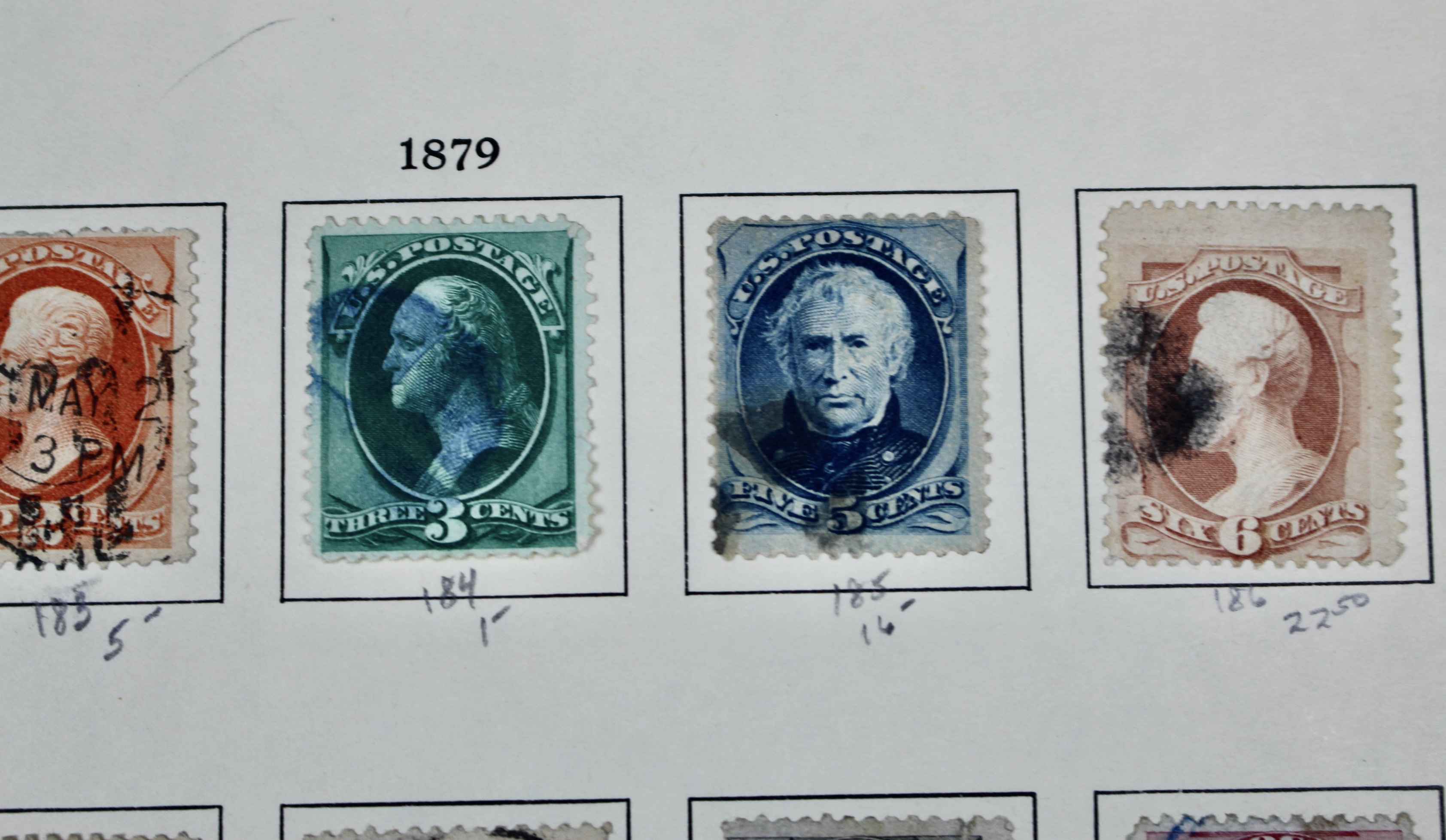 U.S. Postage Stamp Collection, 1857 to 1882