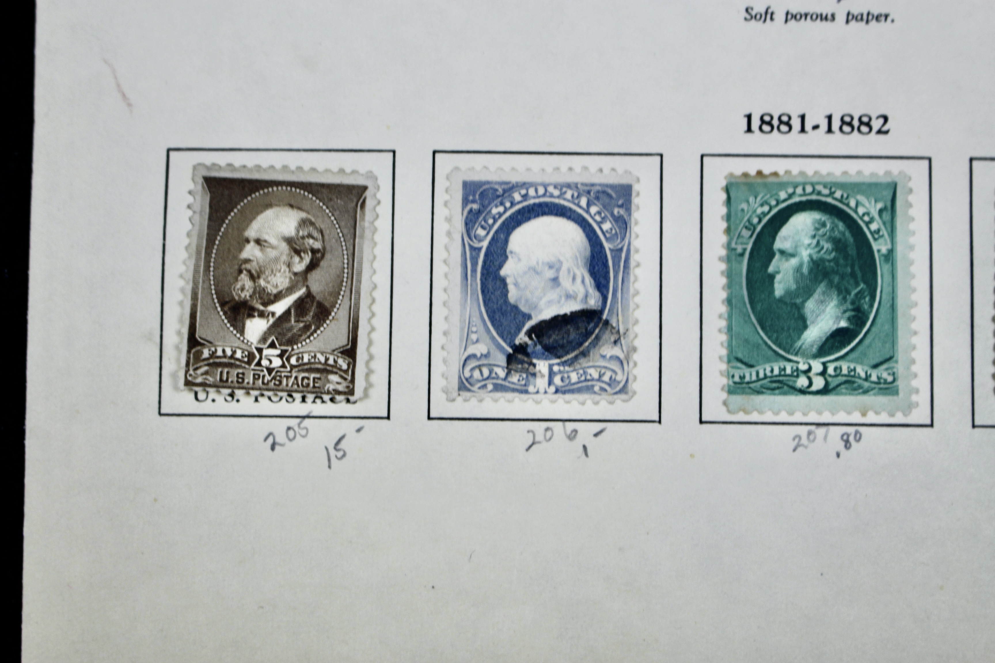 U.S. Postage Stamp Collection, 1857 to 1882