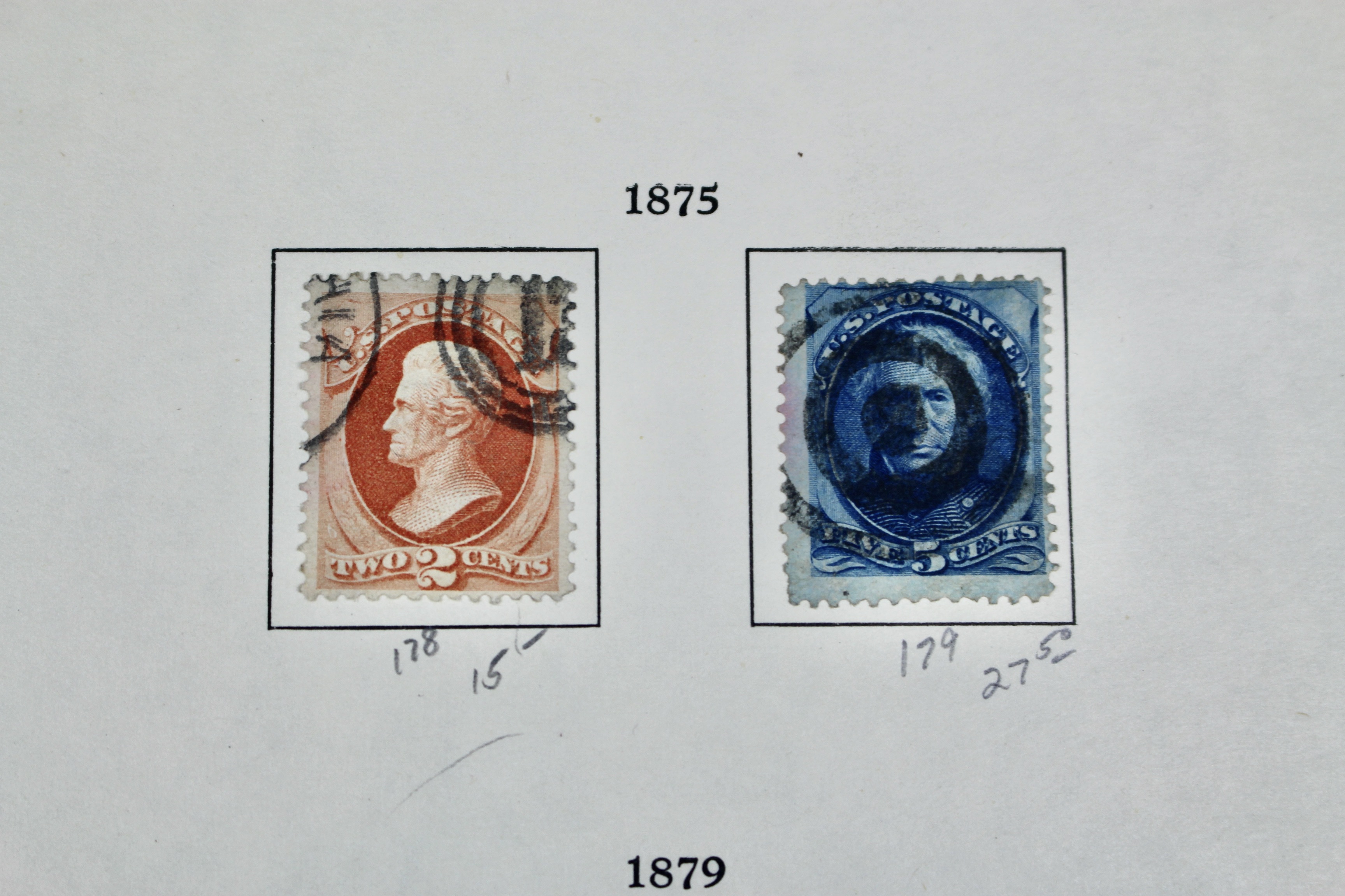 U.S. Postage Stamp Collection, 1857 to 1882