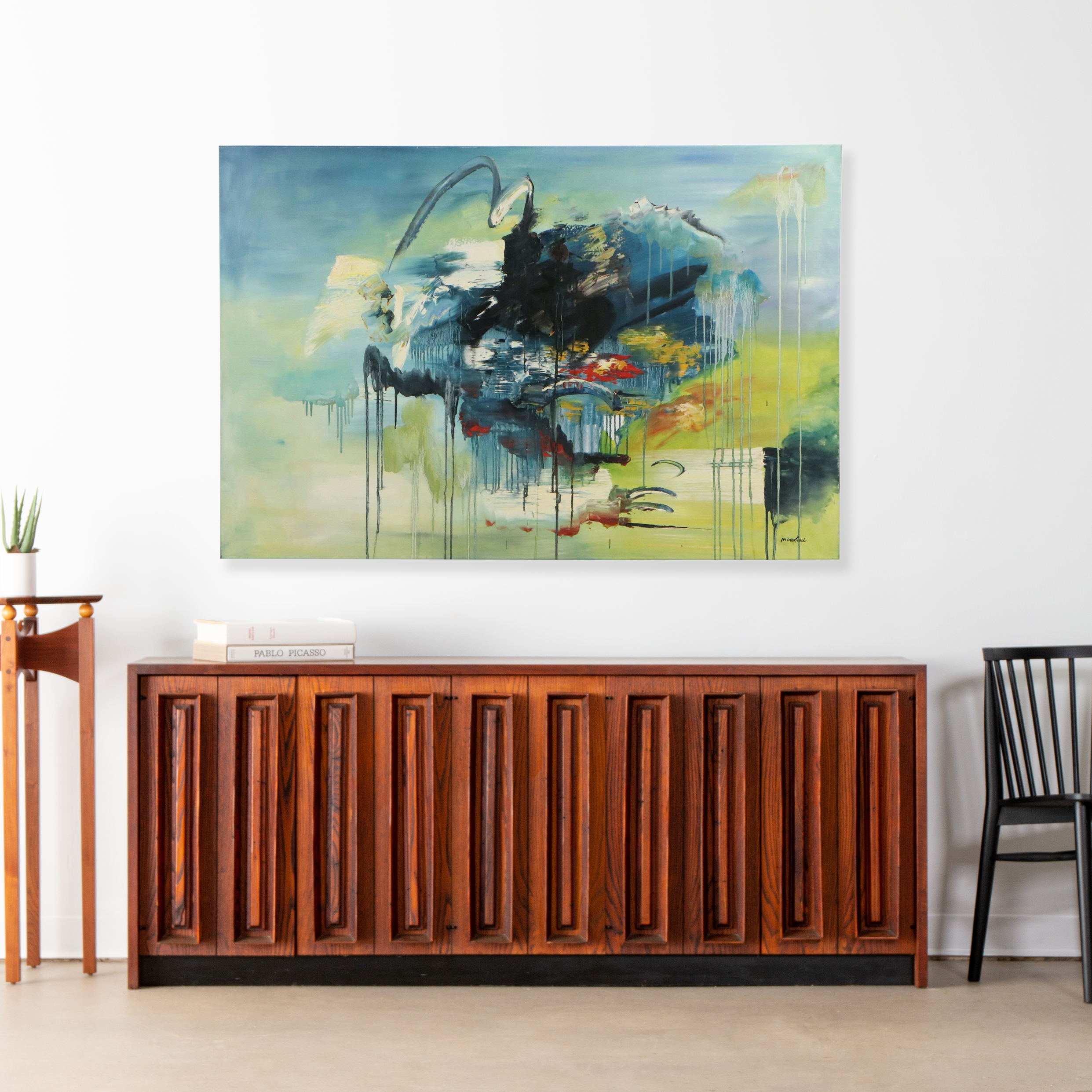 Abstract Expressionist Acrylic Painting, 21st Century