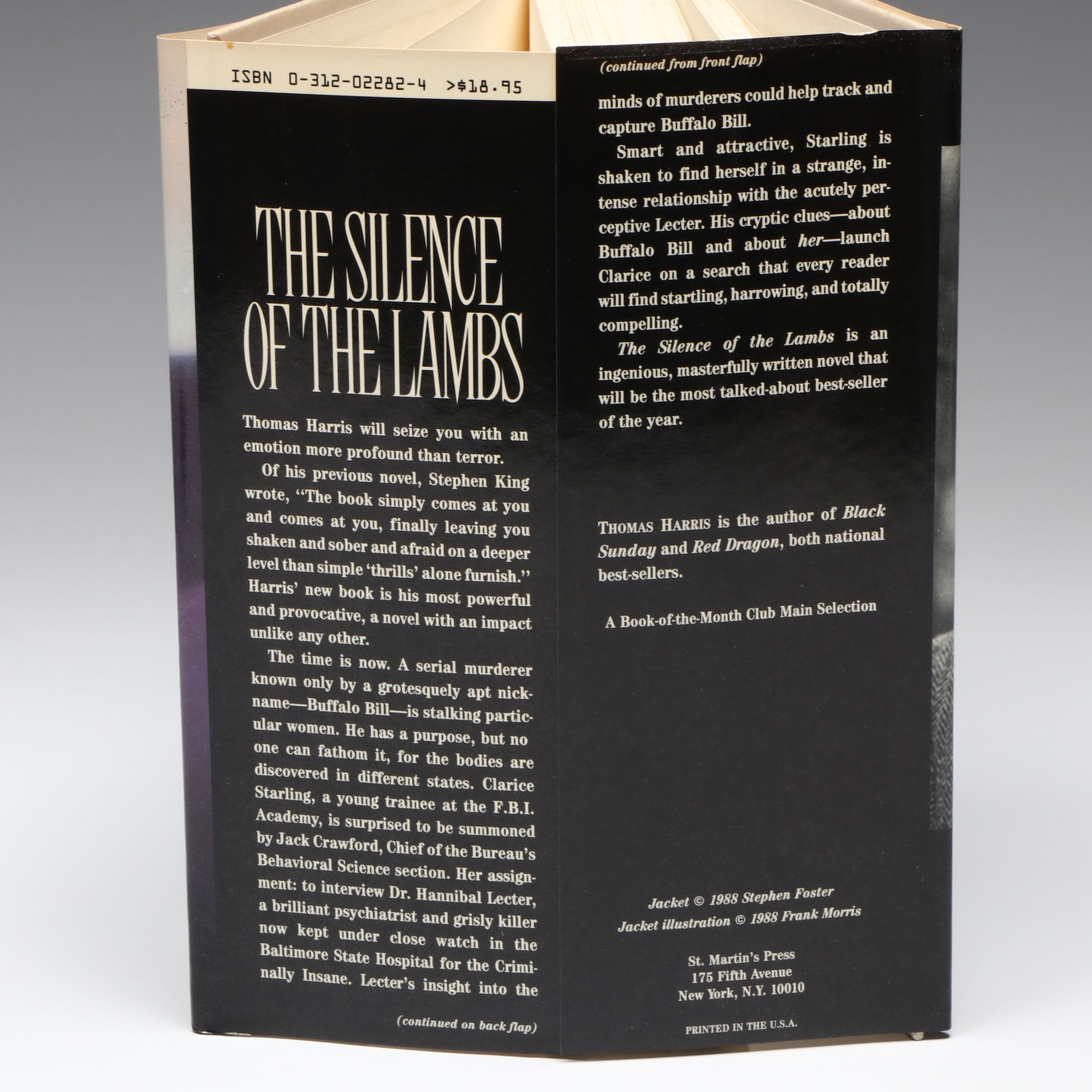 First Printing "The Silence of the Lambs" by Thomas Harris, 1988