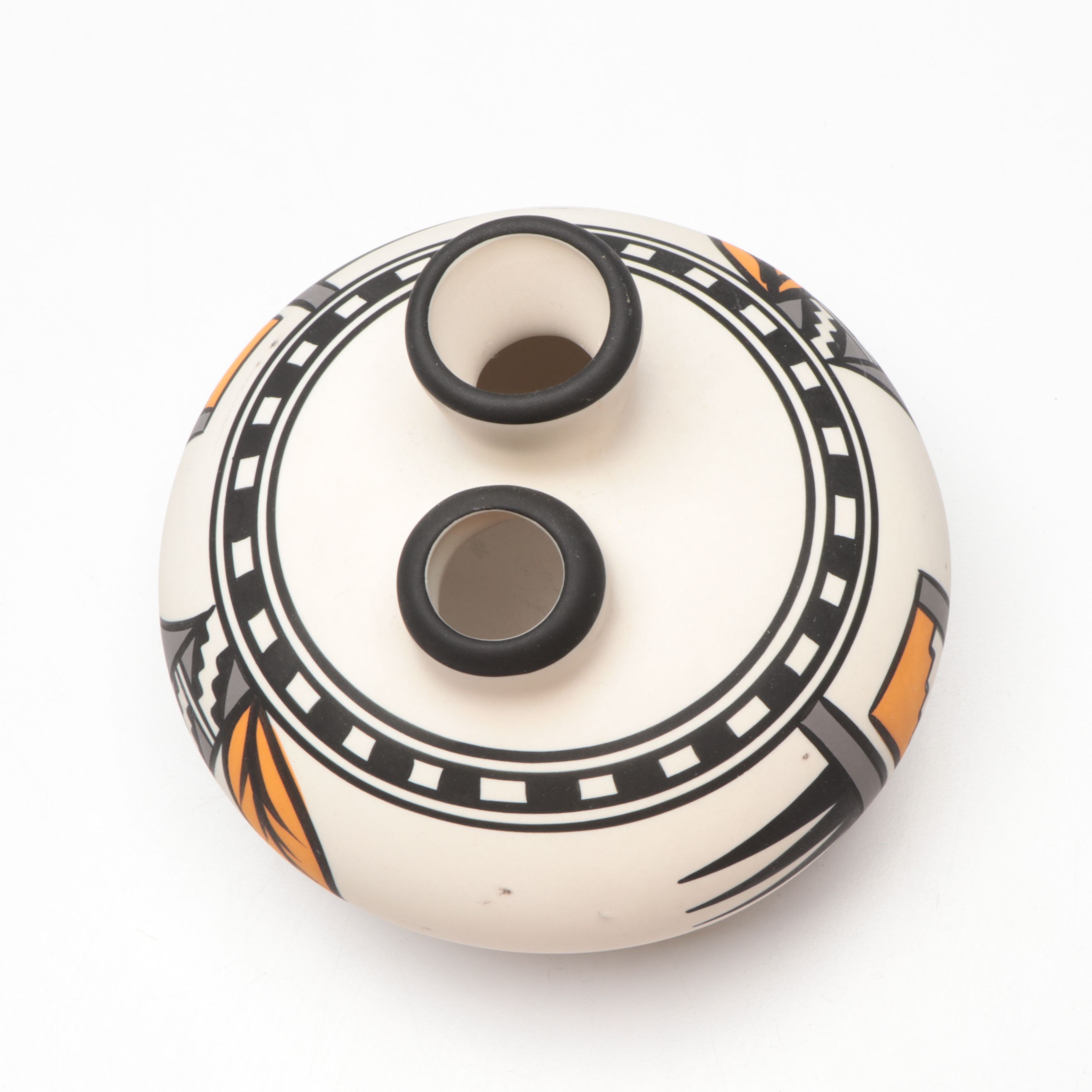 Acoma Pueblo Style Double-Spout Ceramic Wedding Vase