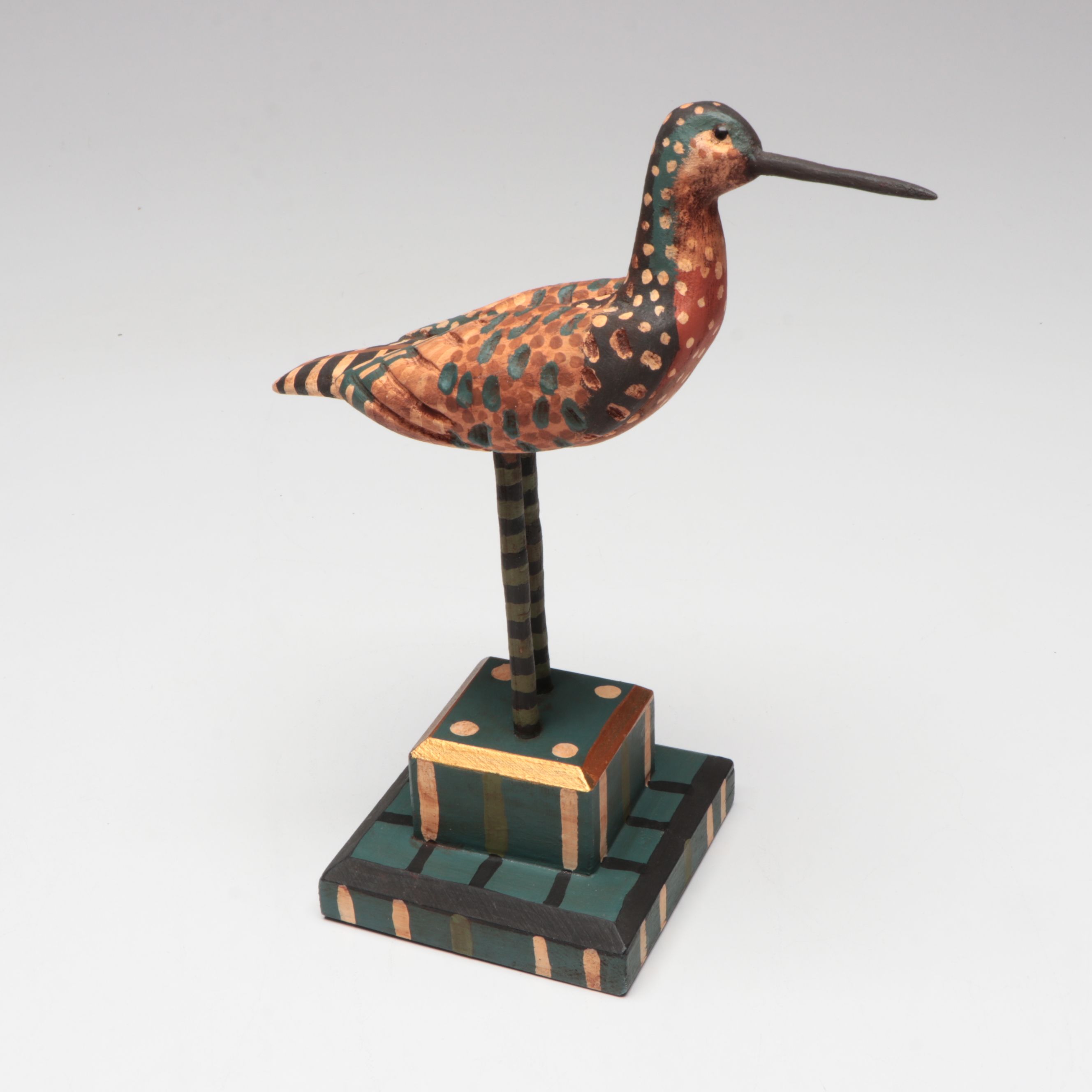 George Voyzey Folk Art Handcrafted Wood Shorebirds