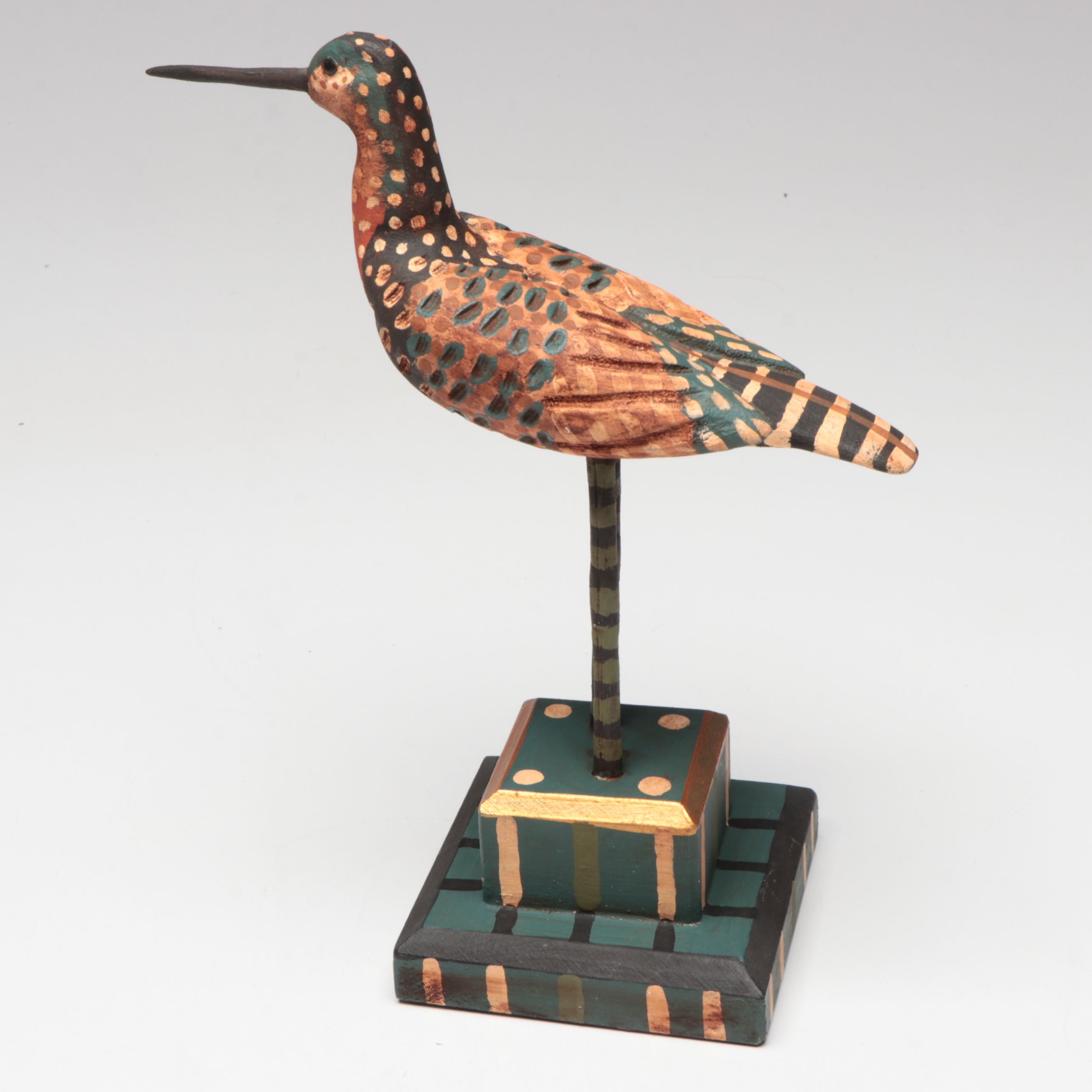 George Voyzey Folk Art Handcrafted Wood Shorebirds