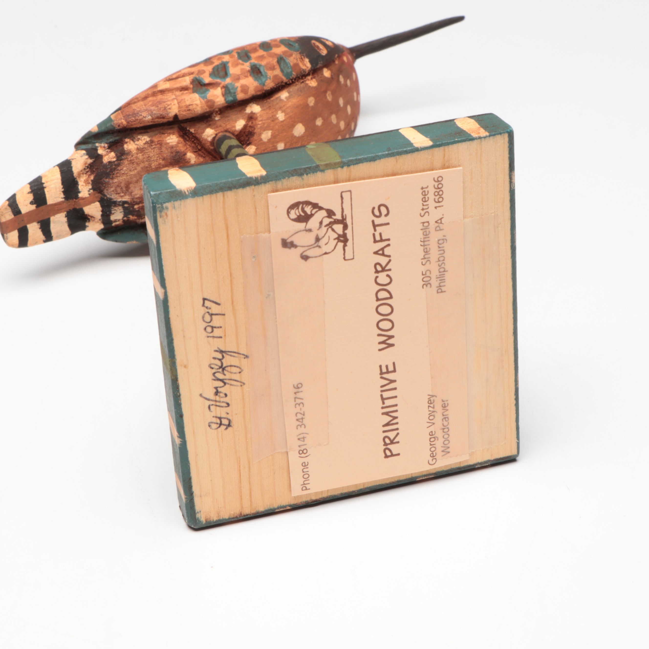 George Voyzey Folk Art Handcrafted Wood Shorebirds