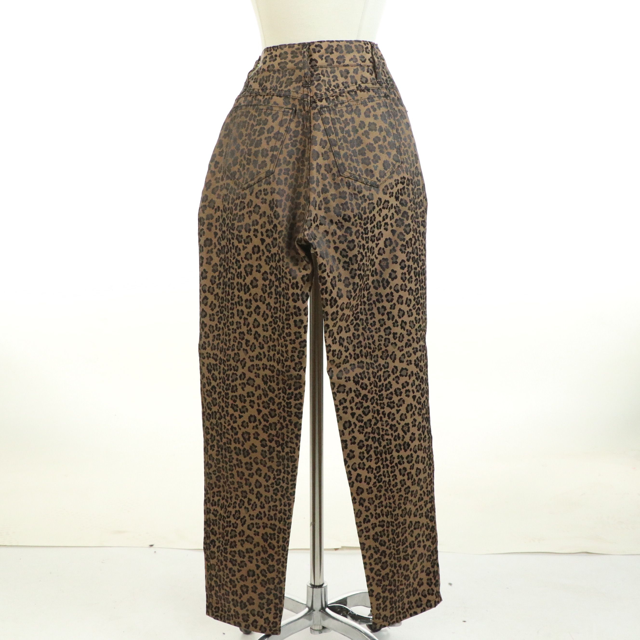 Fendi Vintage Leopard Jacquard High Waist Pants