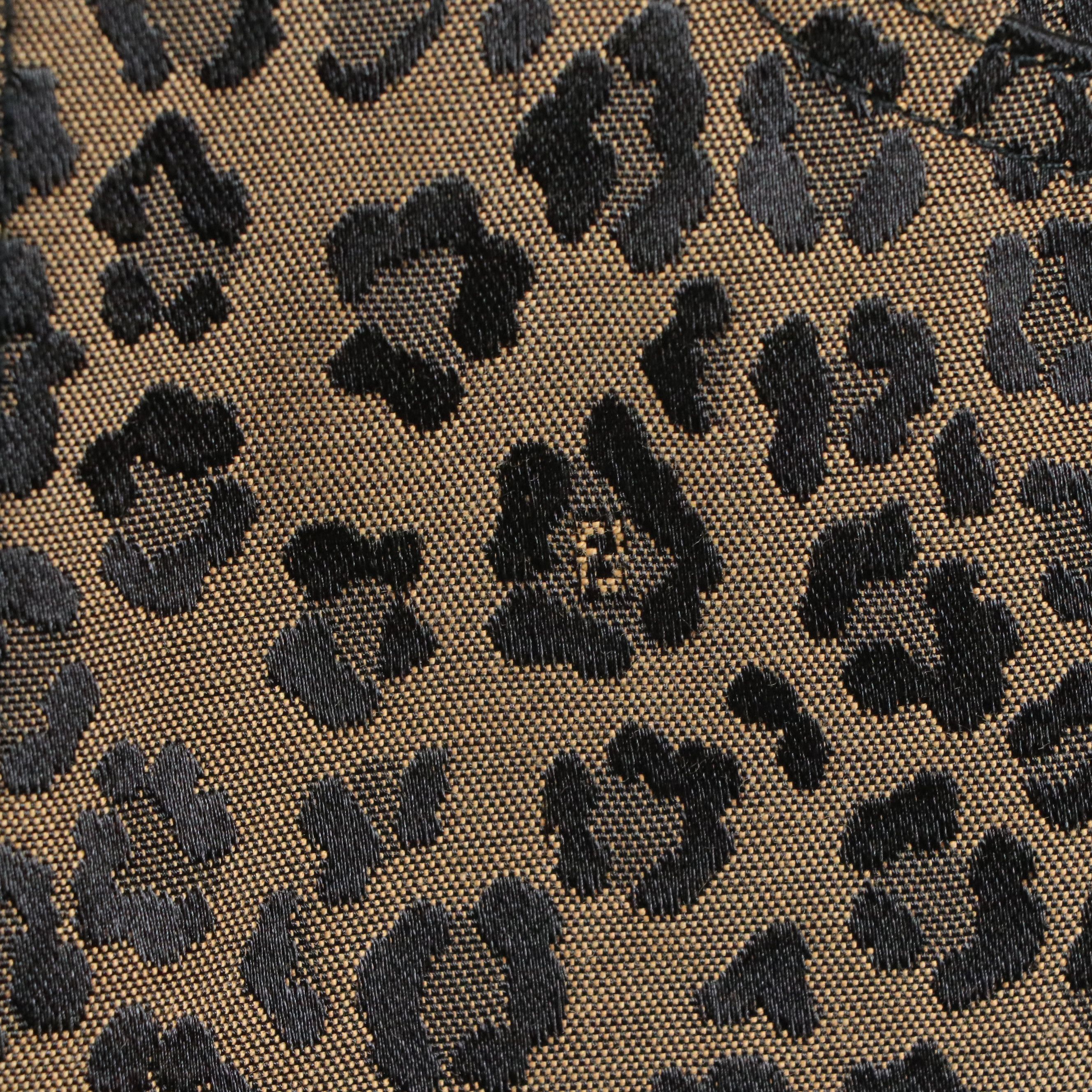 Fendi Vintage Leopard Jacquard High Waist Pants