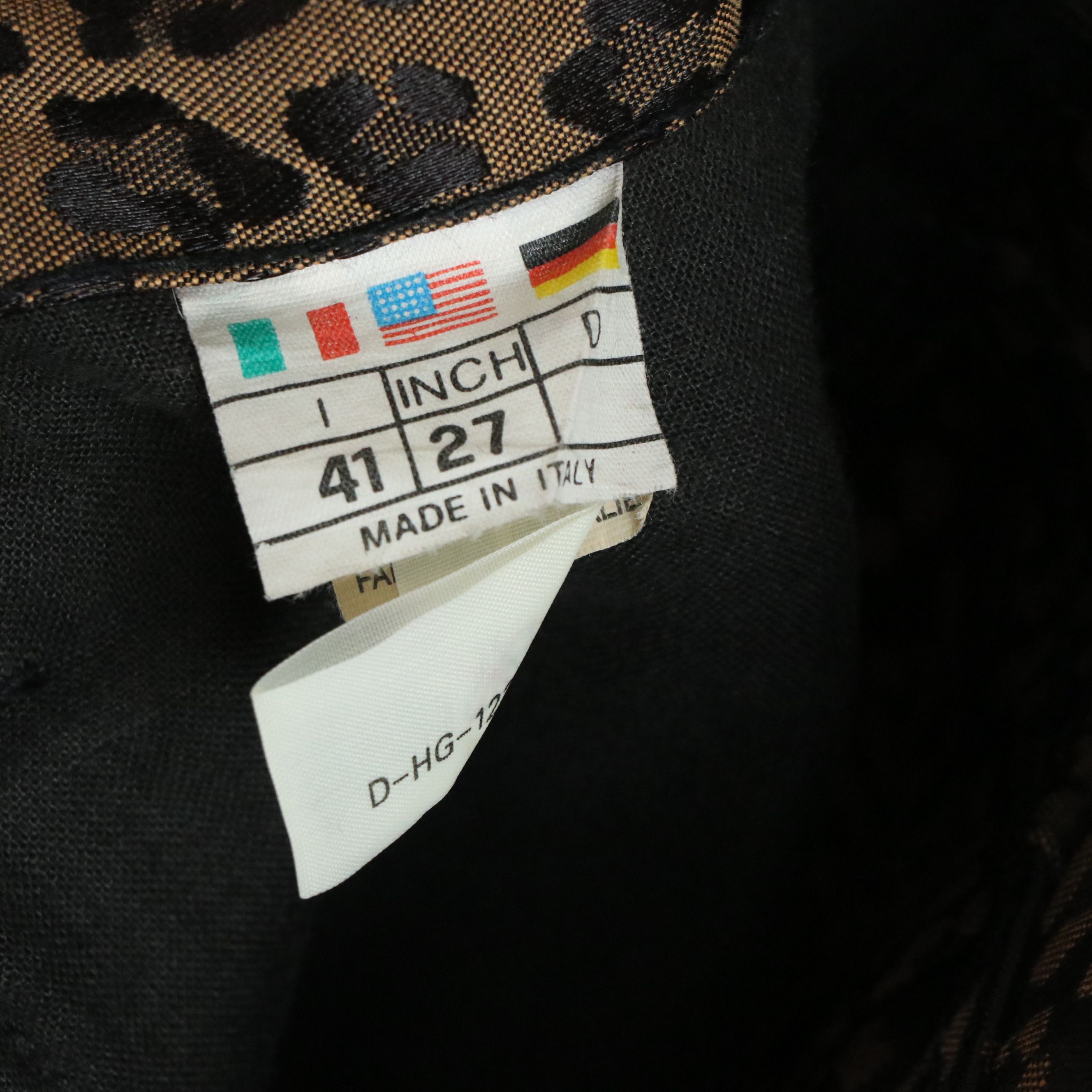 Fendi Vintage Leopard Jacquard High Waist Pants