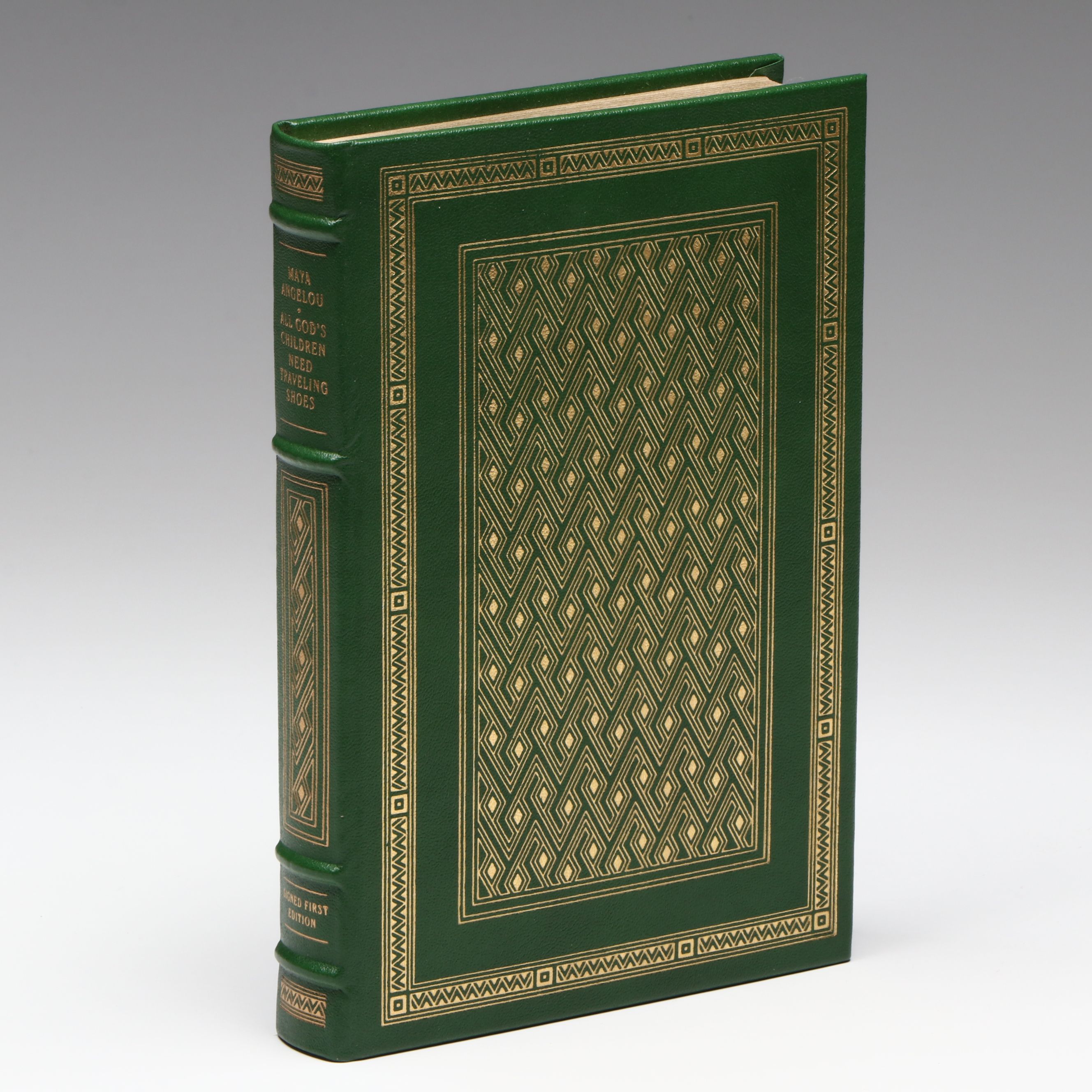 Franklin Library Signed First Edition "All God's Children" by Maya Angelou, 1986