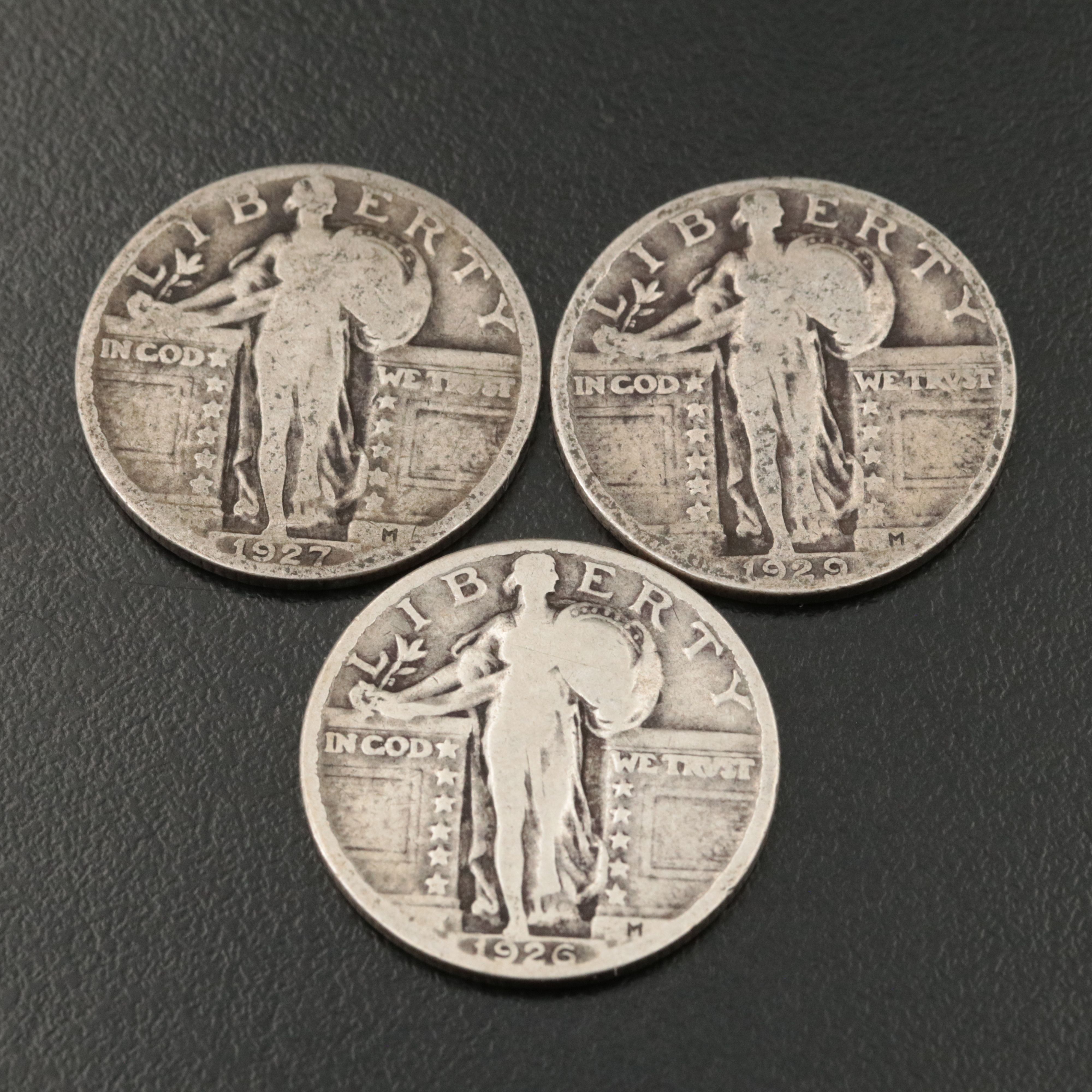 Seven Assorted Date Standing Liberty Quarters with a Better 1929-D