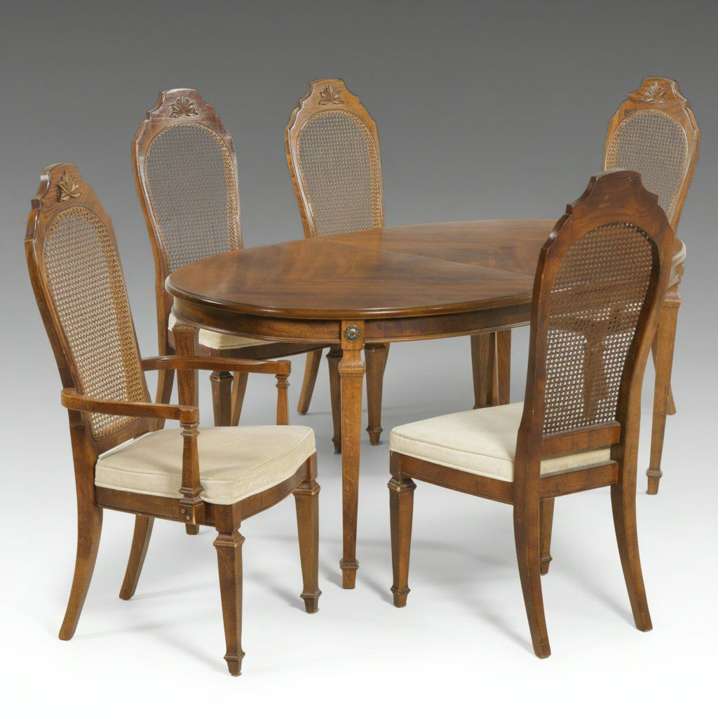 Stanley Furniture Oval Dining Table and Six Chairs