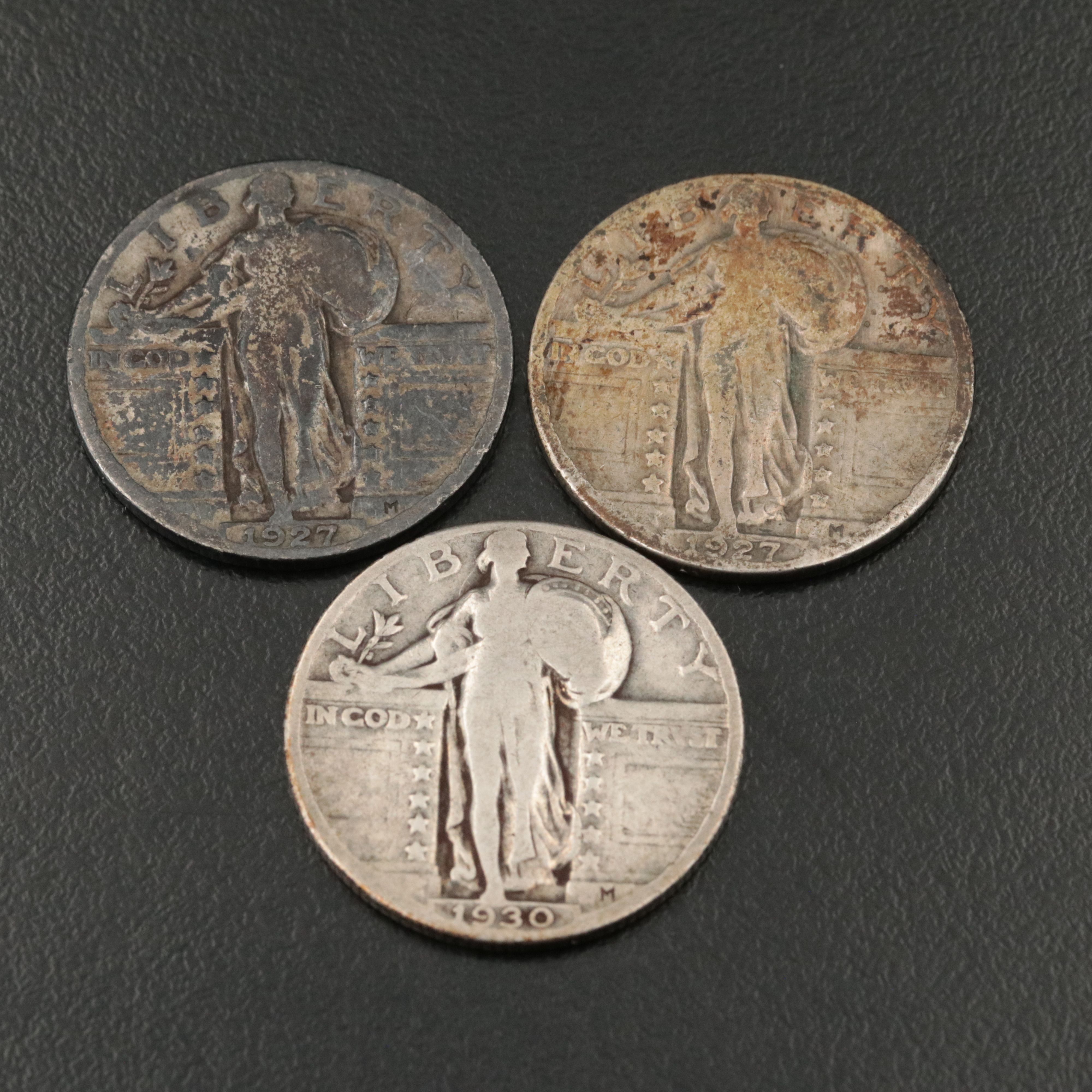 Seven Assorted Date Standing Liberty Quarters with a Better 1929-D