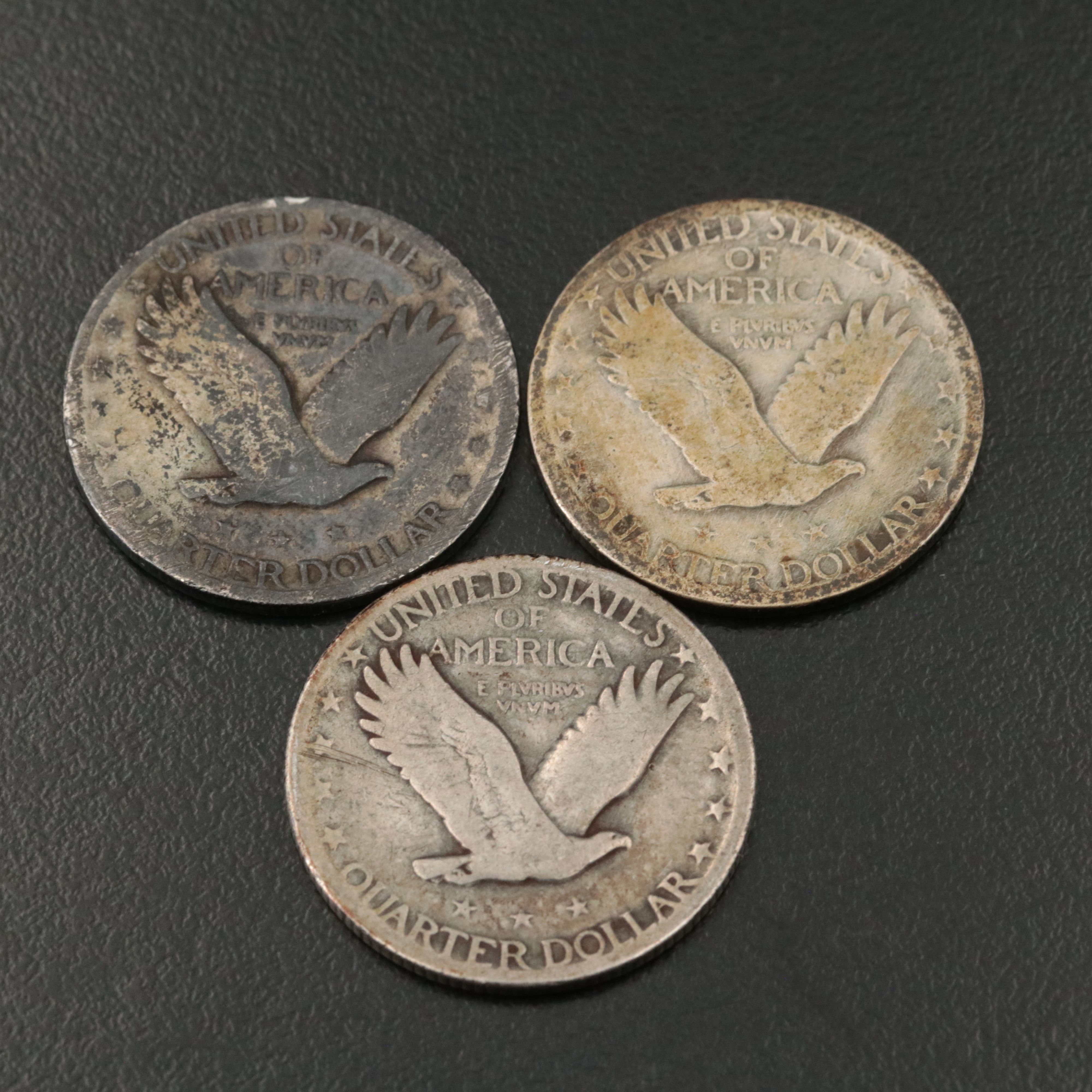 Seven Assorted Date Standing Liberty Quarters with a Better 1929-D