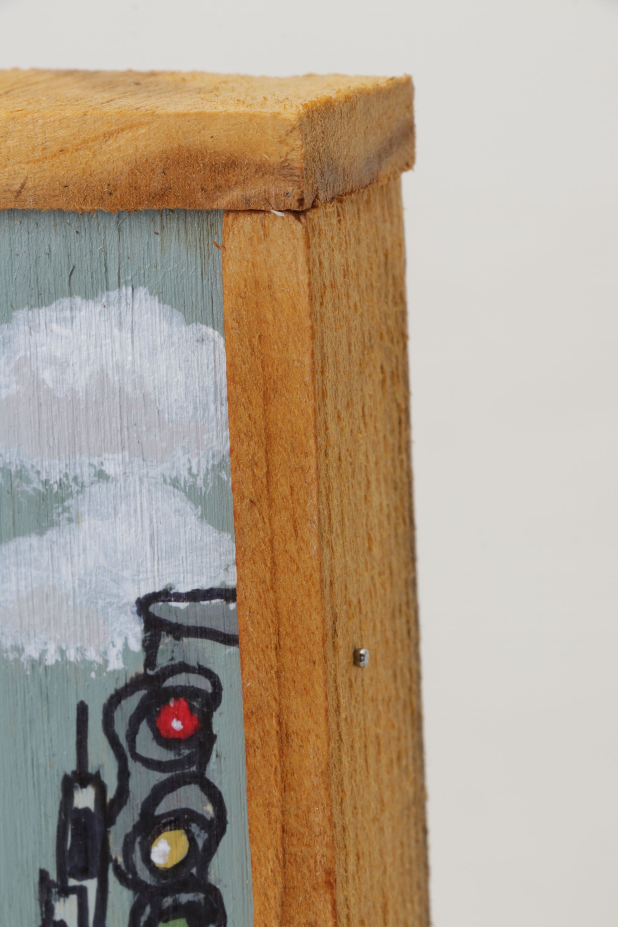 Aaron Wooten Mixed Media Painting of Stylized Facade "Paris Cafe", 2025