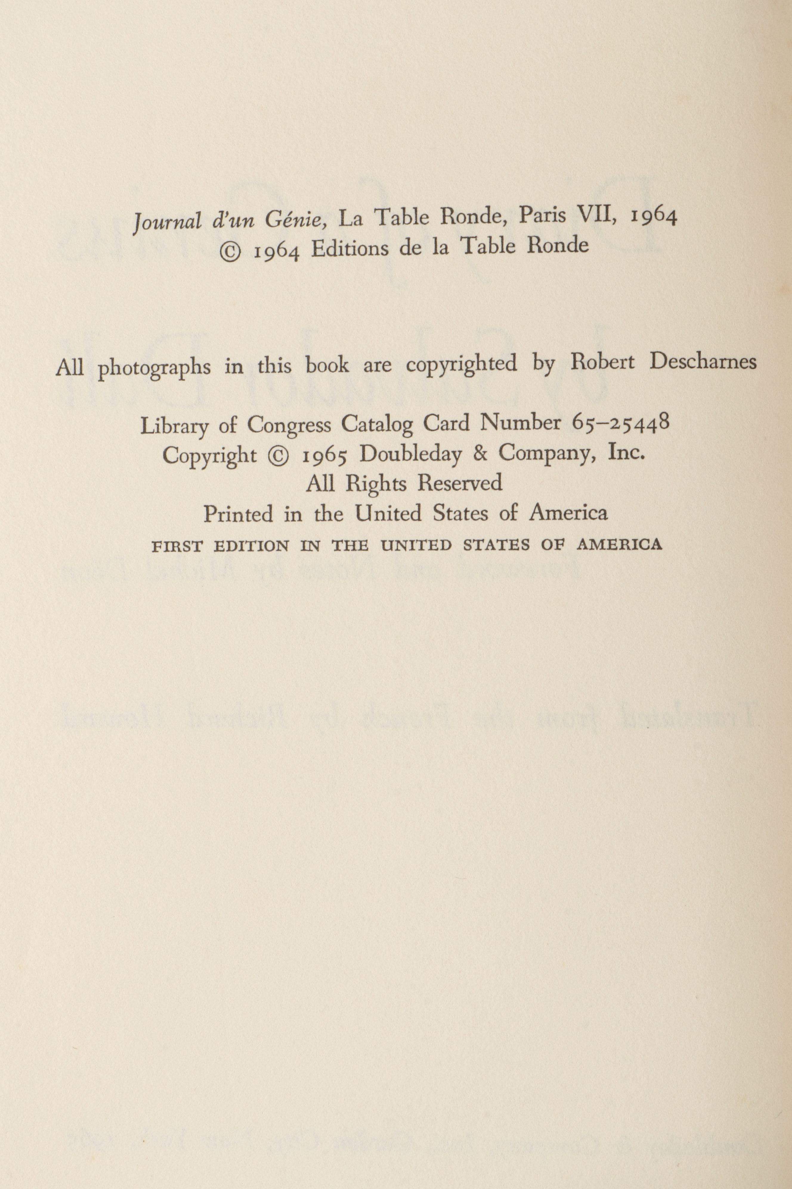 First American Edition "Diary of a Genius" by Salvador Dalí, 1965