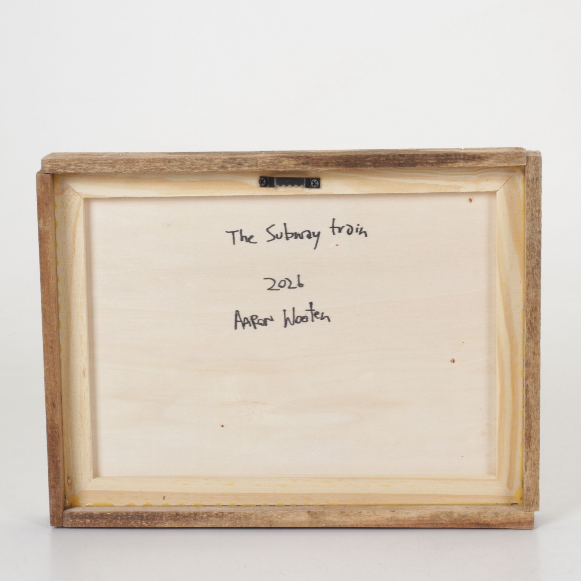 Aaron Wooten Stylized Mixed Media Painting "The Subway Train", 2026