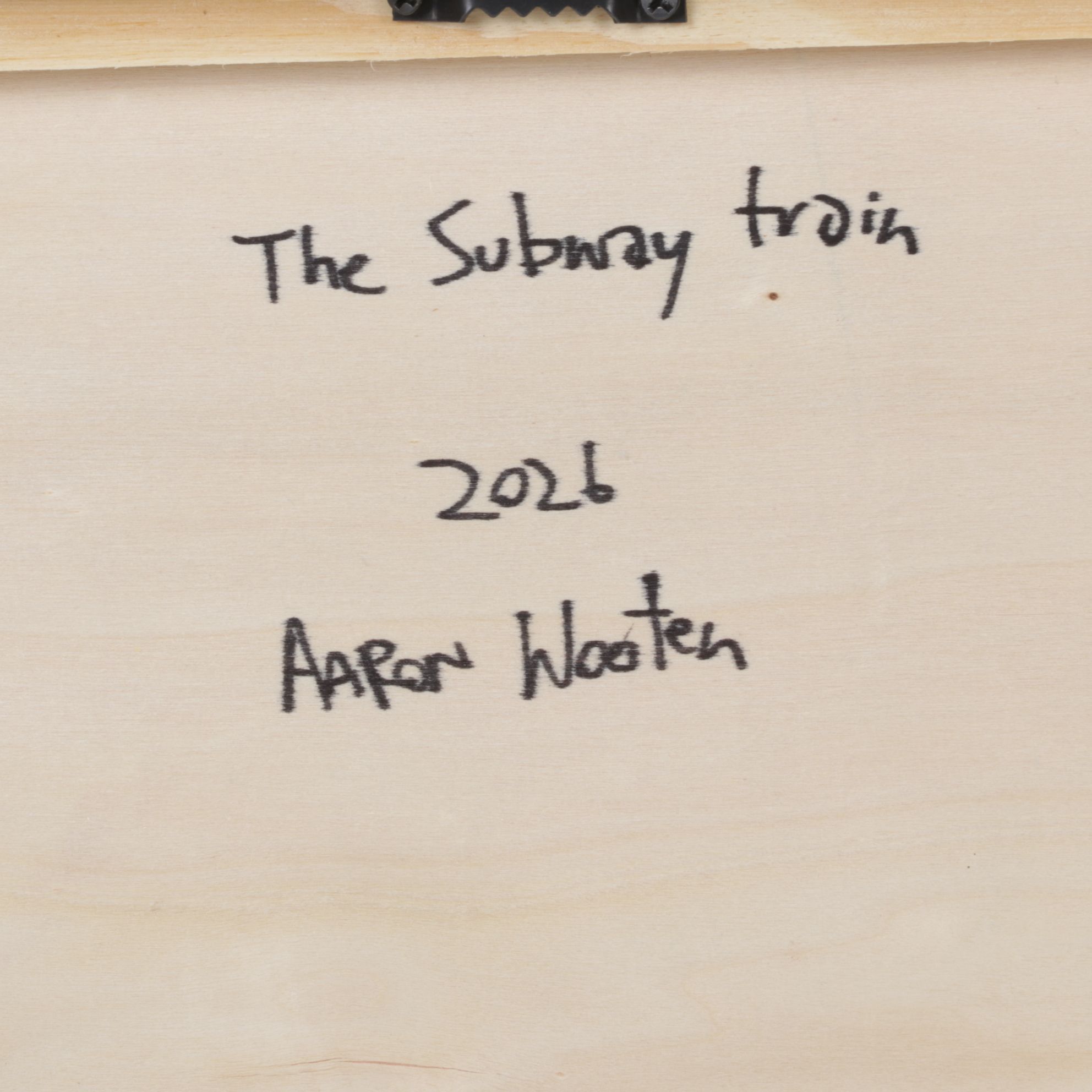Aaron Wooten Stylized Mixed Media Painting "The Subway Train", 2026
