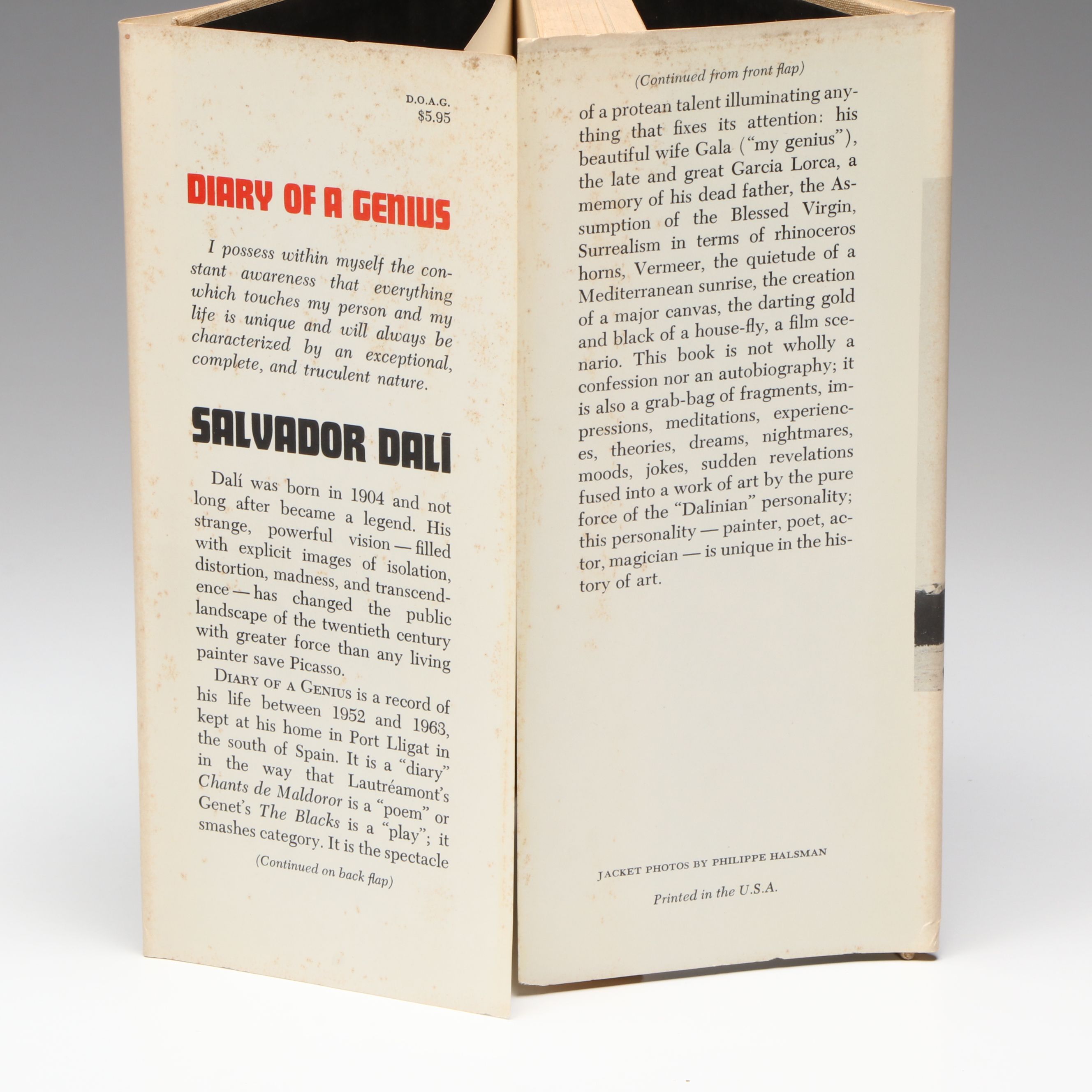 First American Edition "Diary of a Genius" by Salvador Dalí, 1965