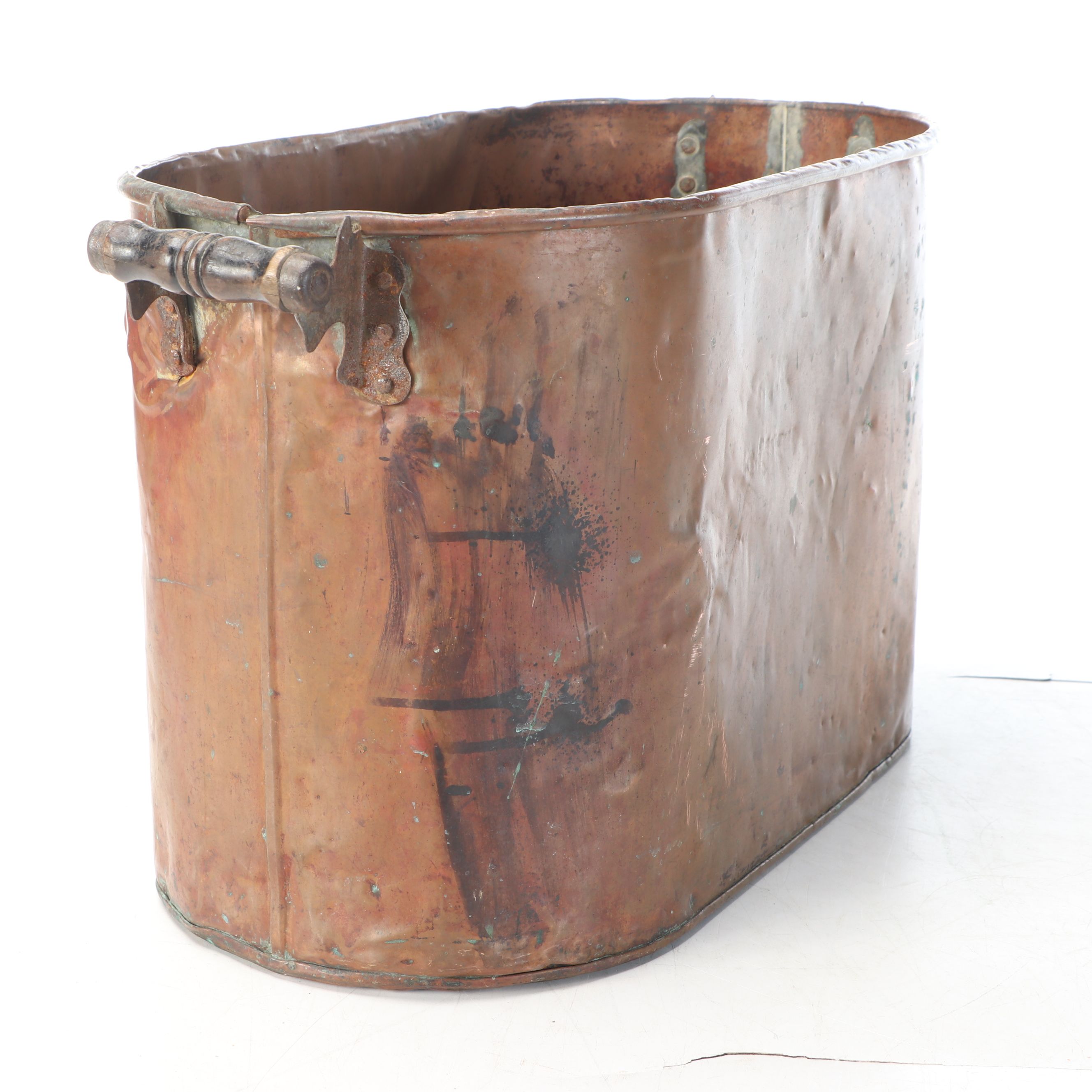 Primitive Copper Boiler Wash Tub