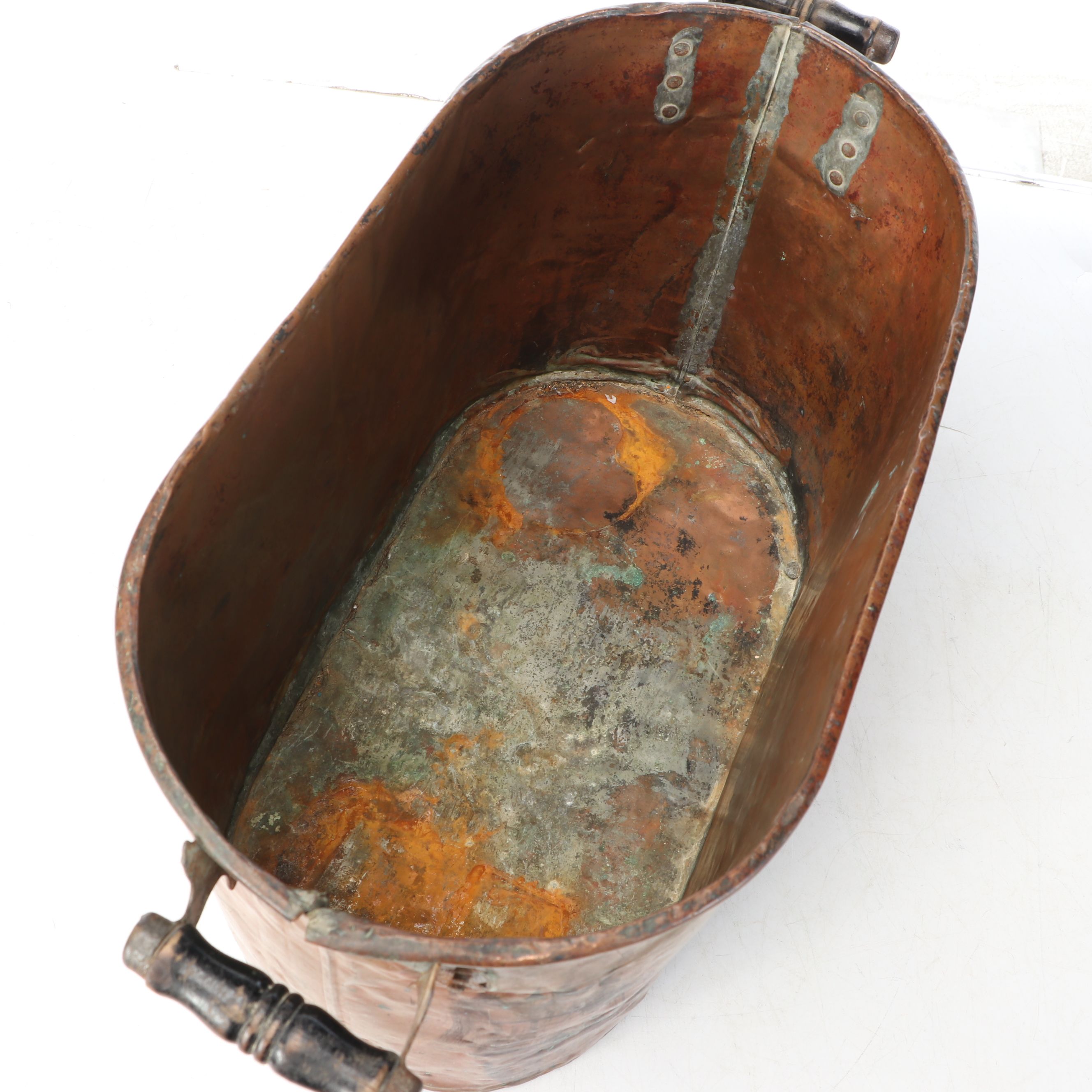 Primitive Copper Boiler Wash Tub