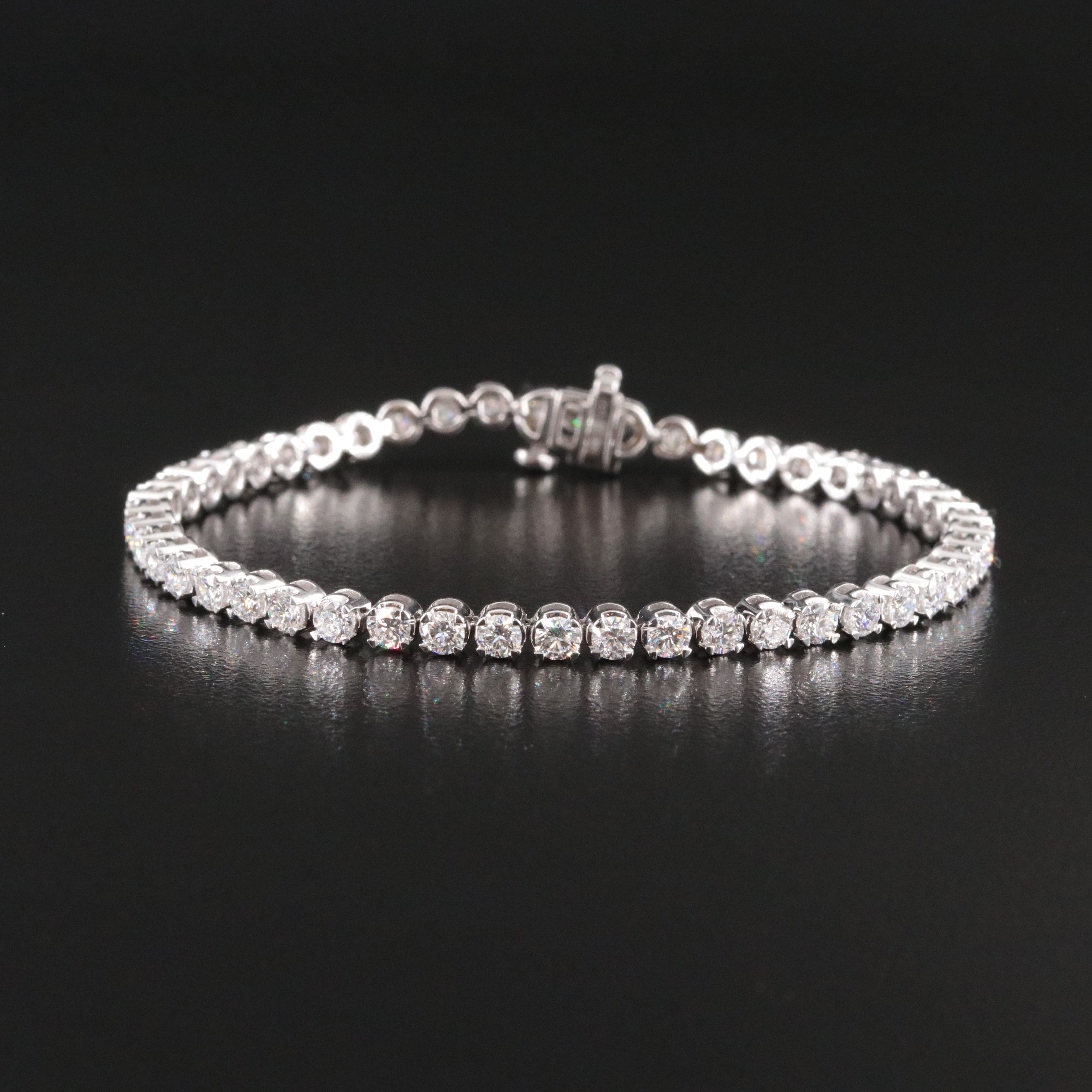 14K 4.65 CTW Lab Grown Diamond Line Bracelet