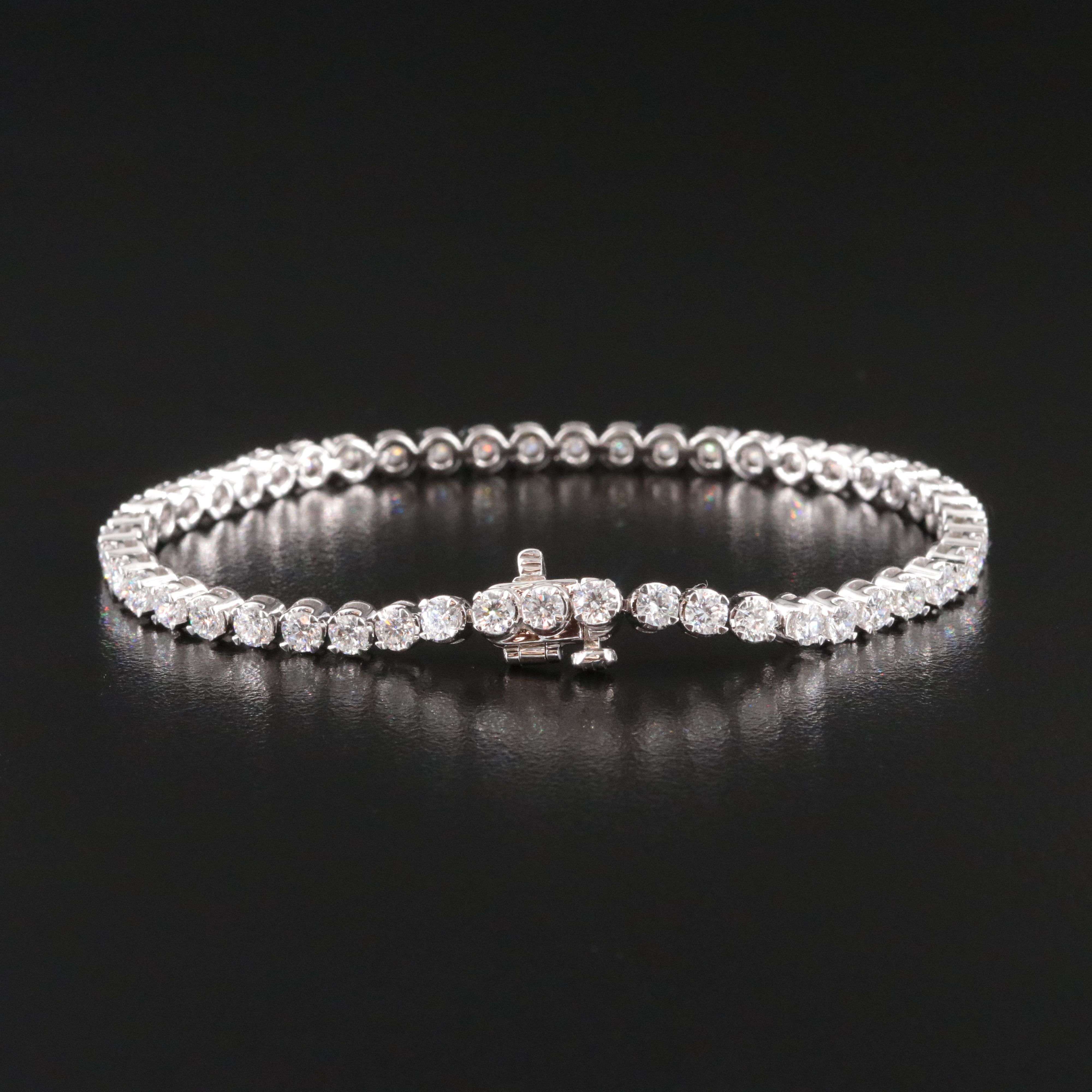14K 4.65 CTW Lab Grown Diamond Line Bracelet