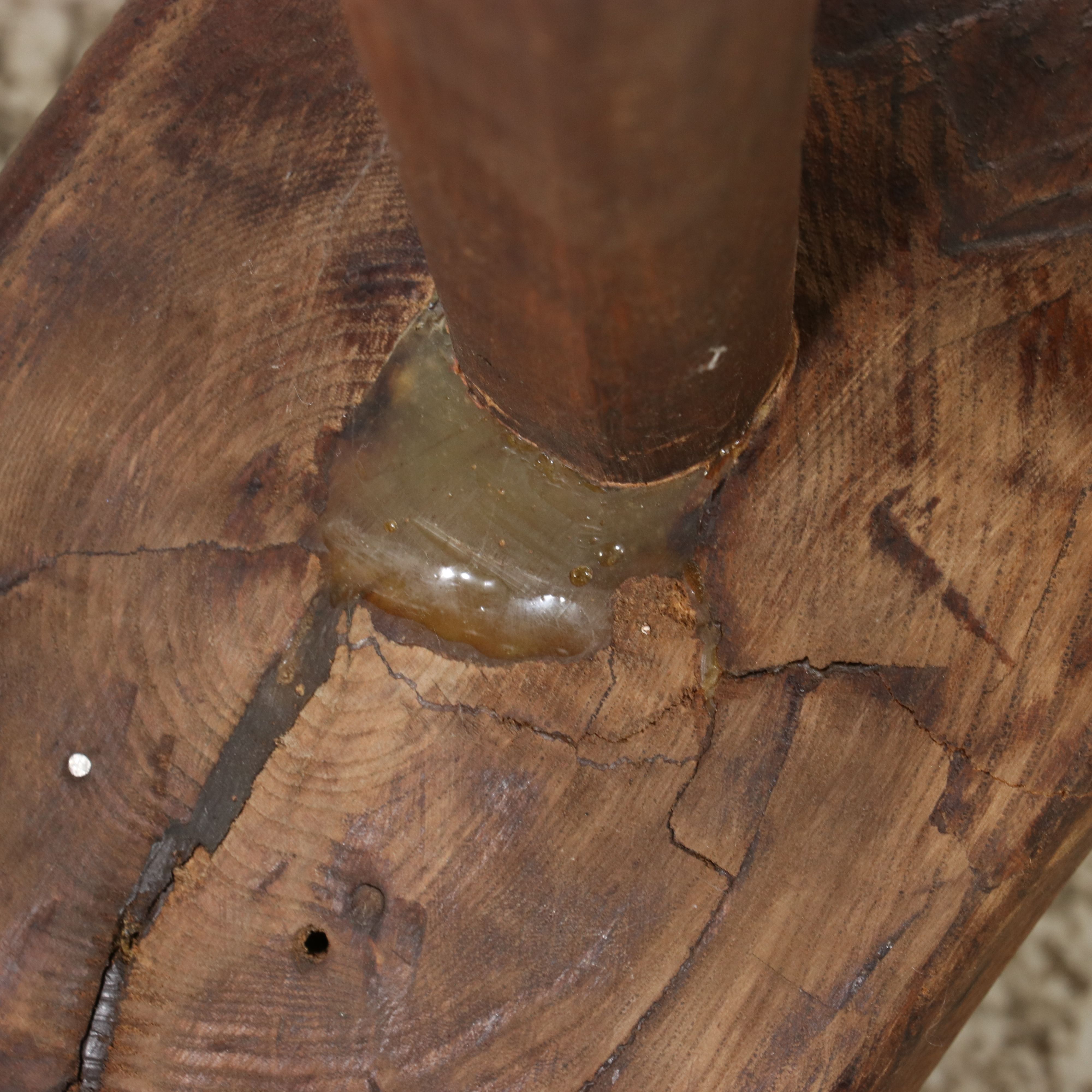 Continental European Style Carved Oak Three-Legged Birthing Stool