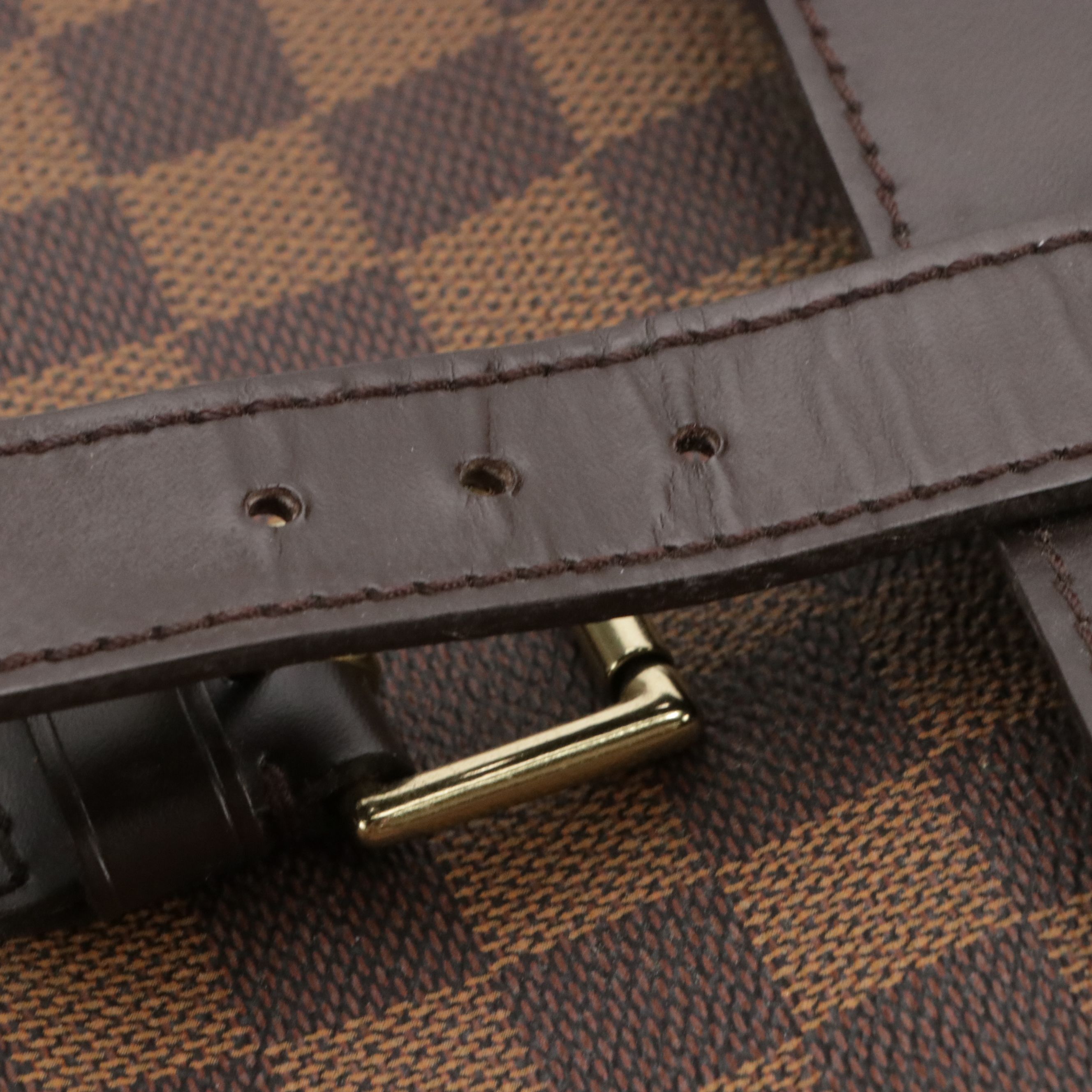 Louis Vuitton Soho Backpack Bag in Damier Ebene Canvas and Leather Trim