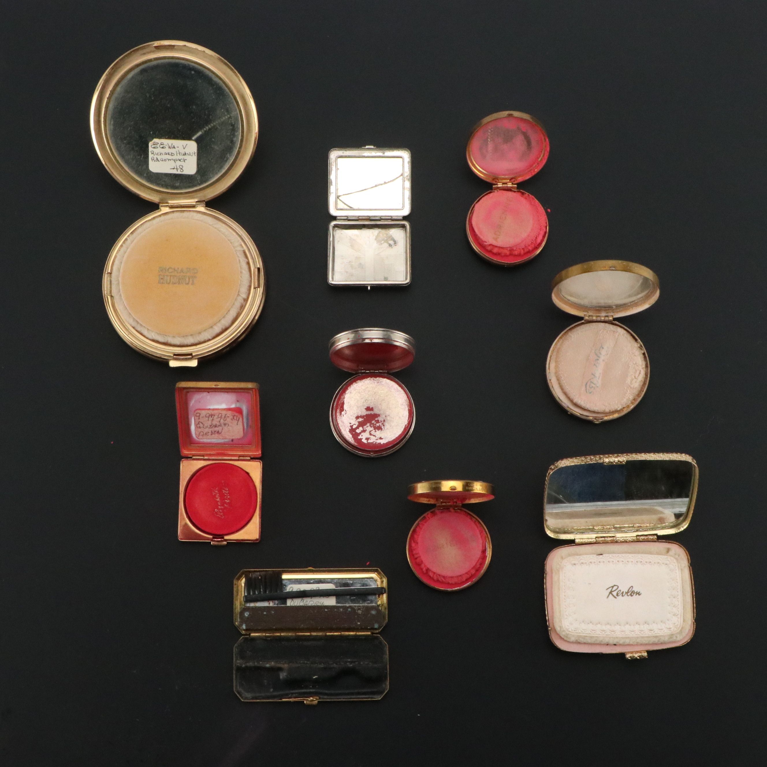 Vintage Cosmetic Compacts Including Revlon, Elizabeth Arden, Djer-Kiss, and More